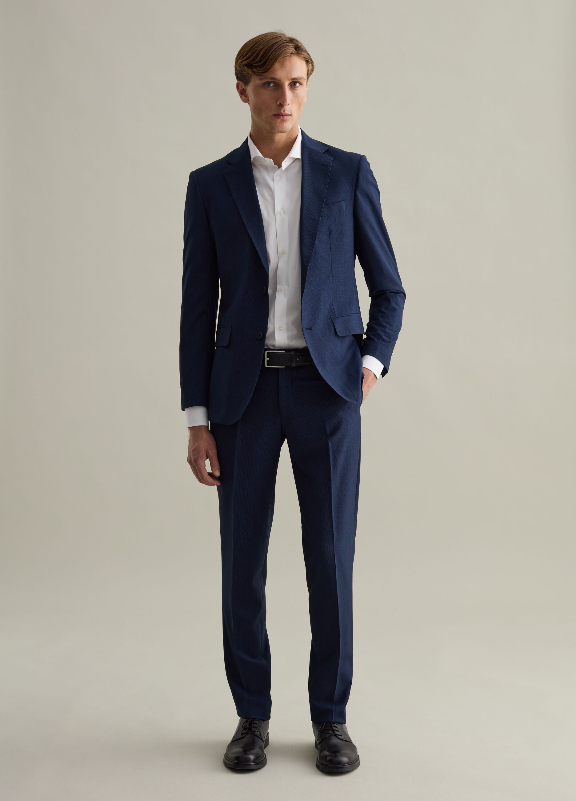 Easy-fit blazer with micro pattern