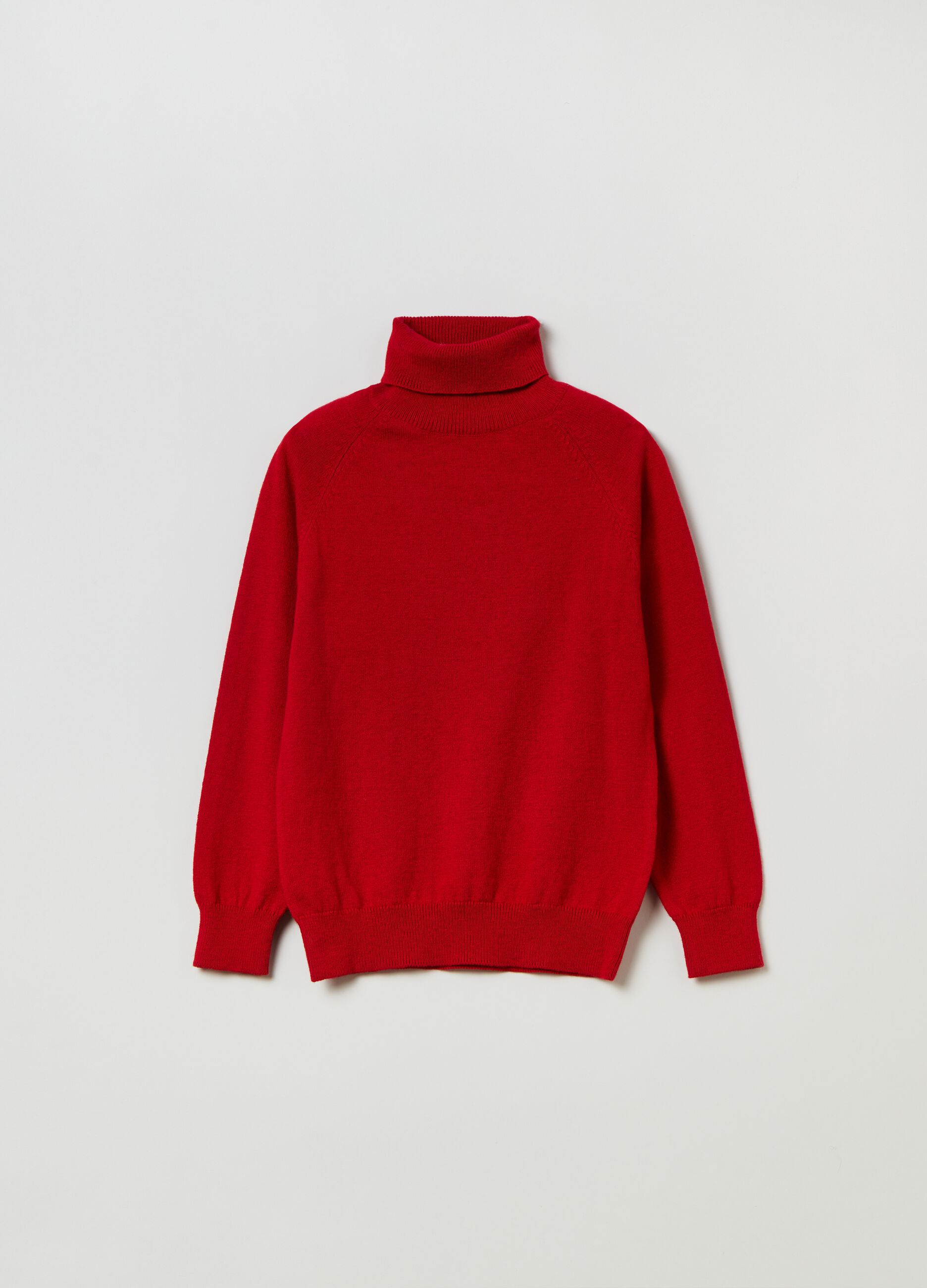 Turtleneck jumper with raglan sleeves