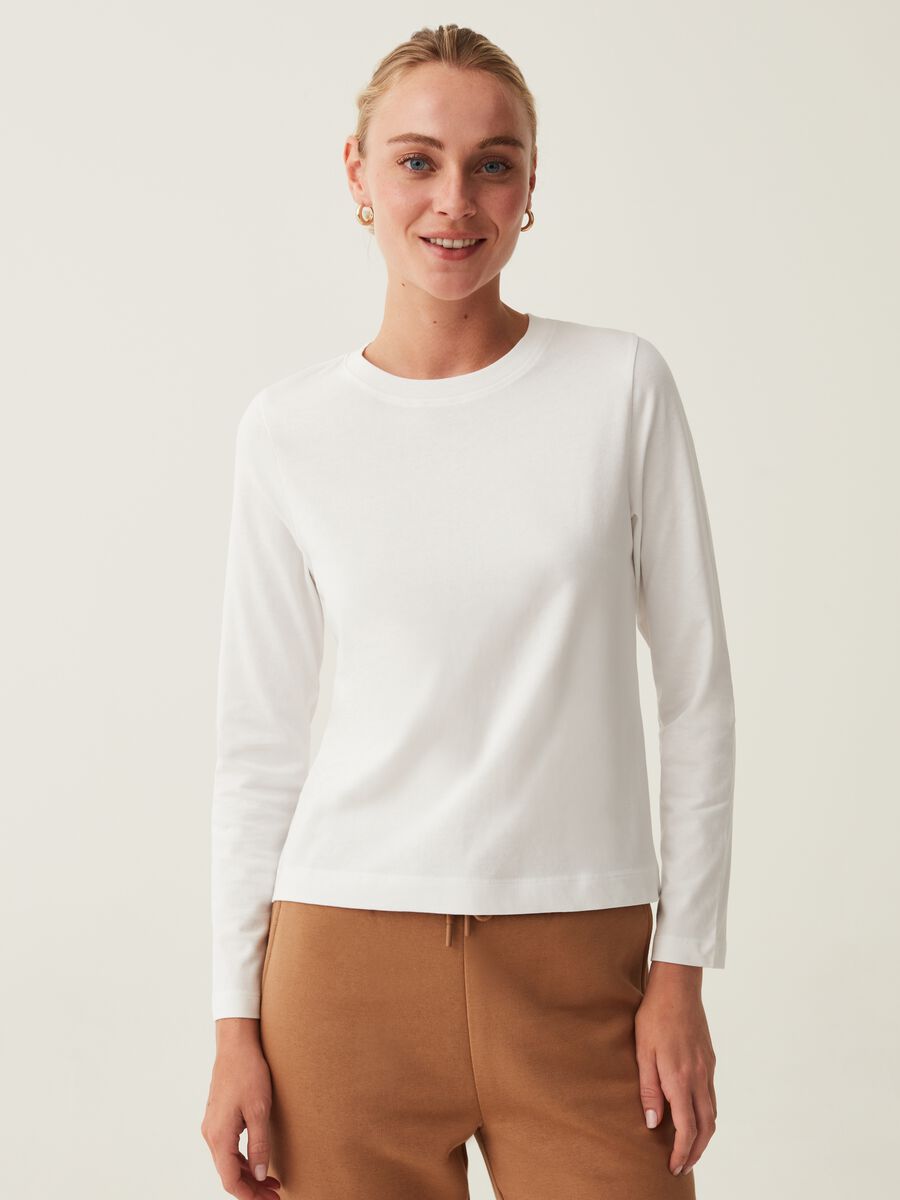 Long-sleeved T-shirt in cotton_1
