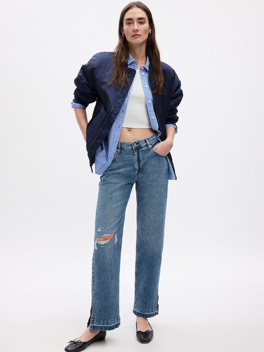 Loose-fit high-rise jeans with acid wash treatment_0