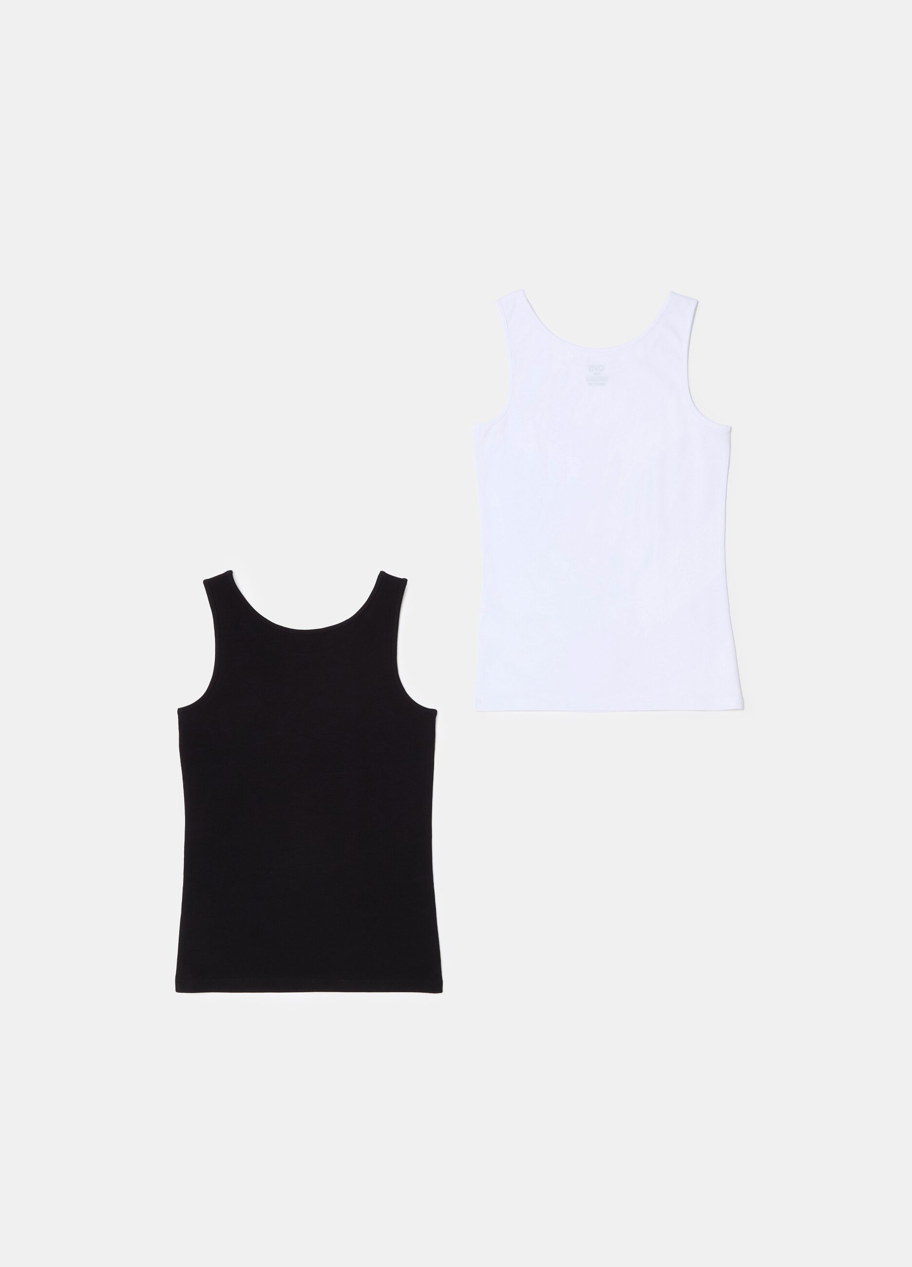 Two-pack organic cotton vests