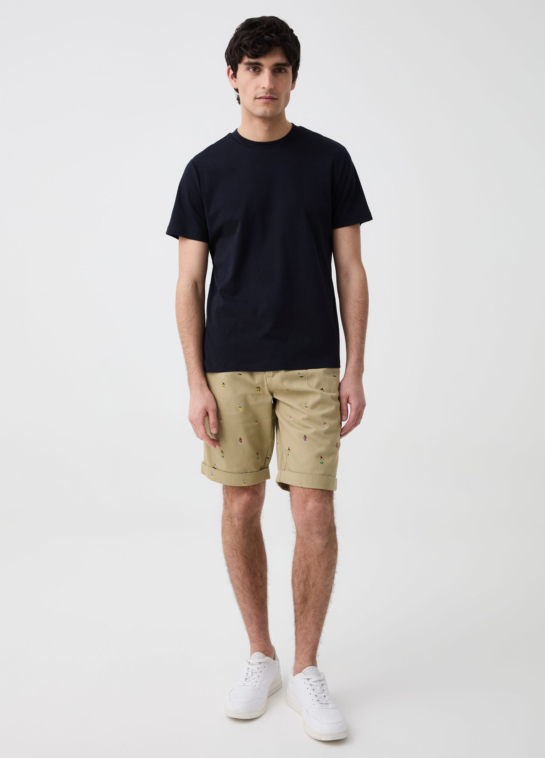 Ovs Bermuda chino con stampa surf