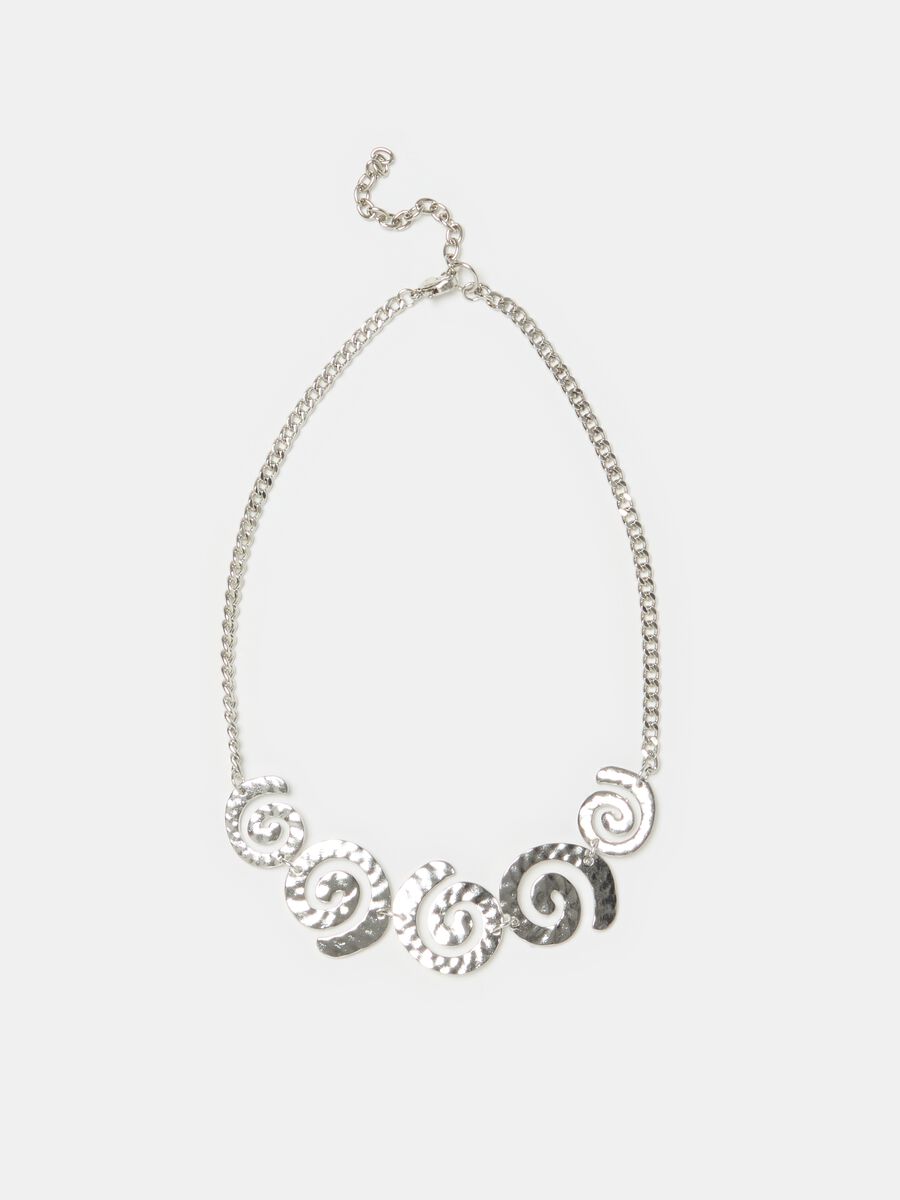Chain necklace with spirals_0
