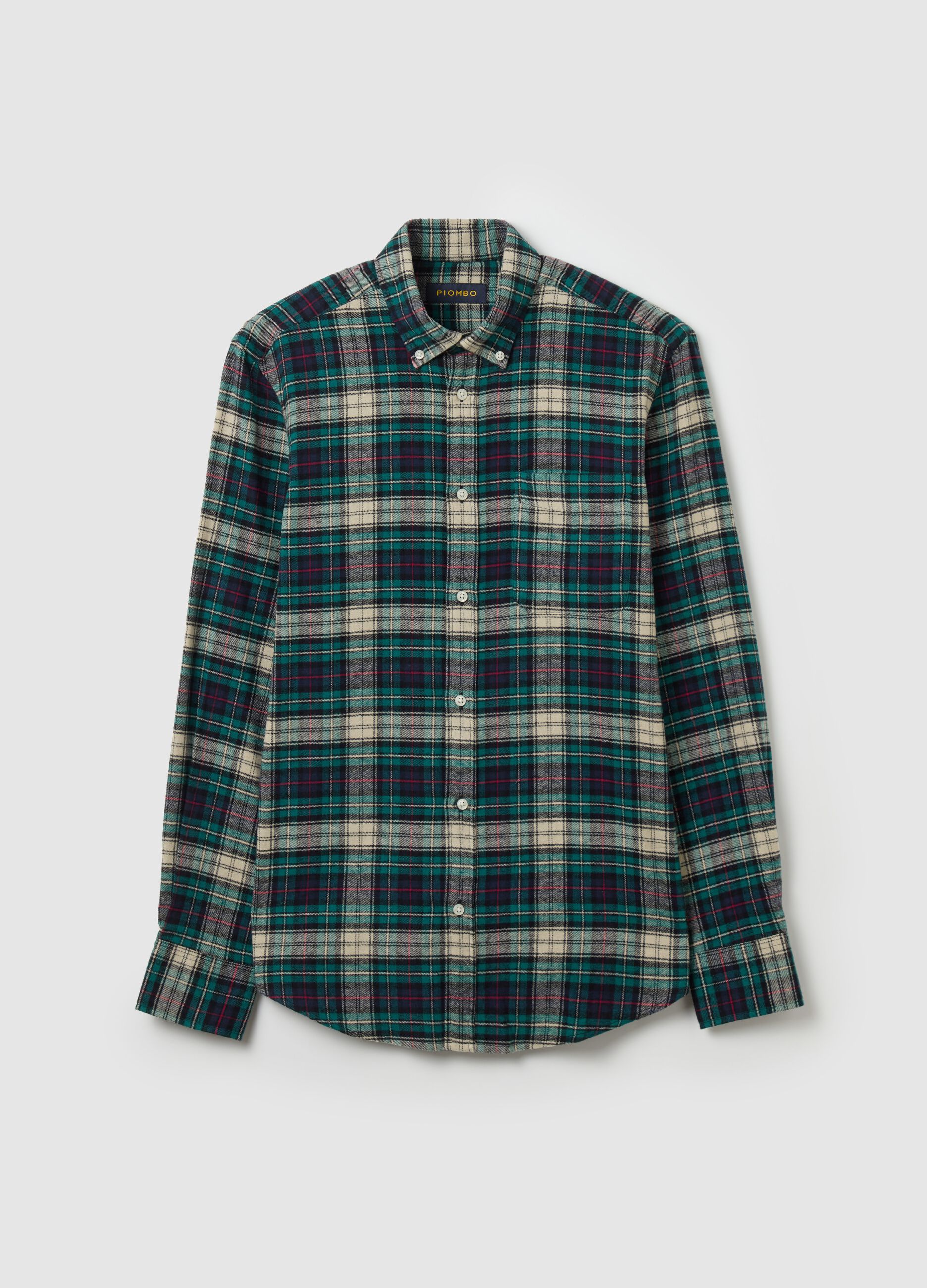 Chequered flannel shirt with pocket