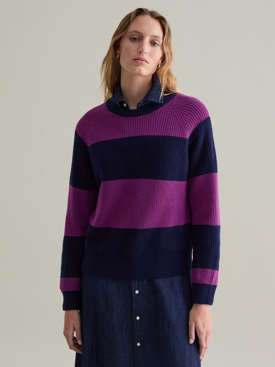 Striped pullover with raglan sleeves_1