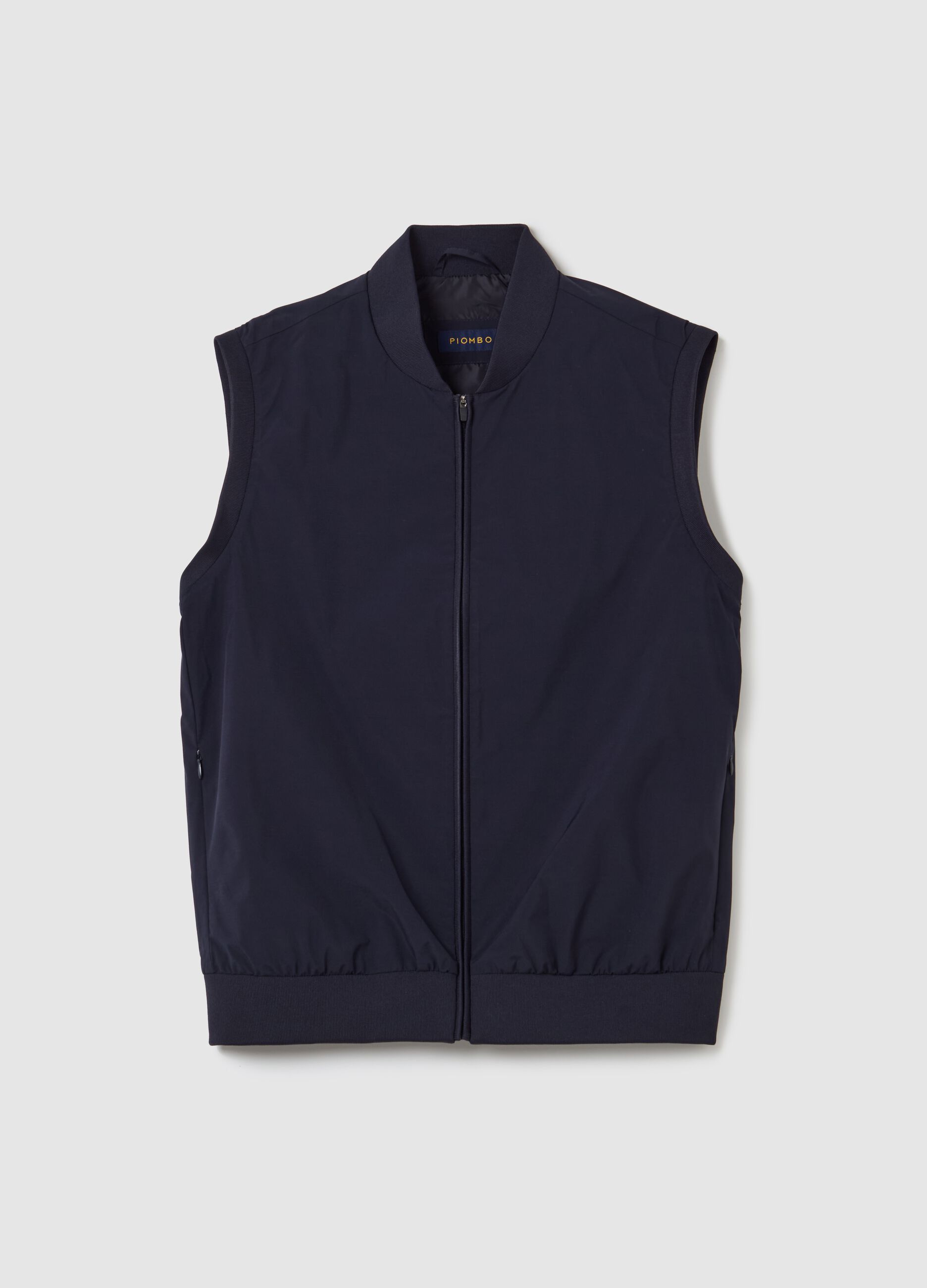 Contemporary gilet in technical fabric