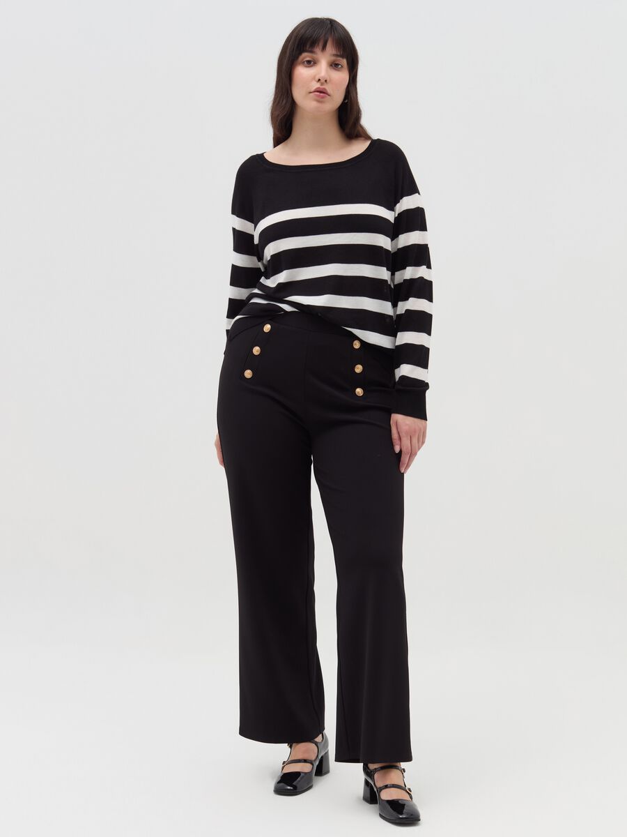 Wide trousers with buttons_0