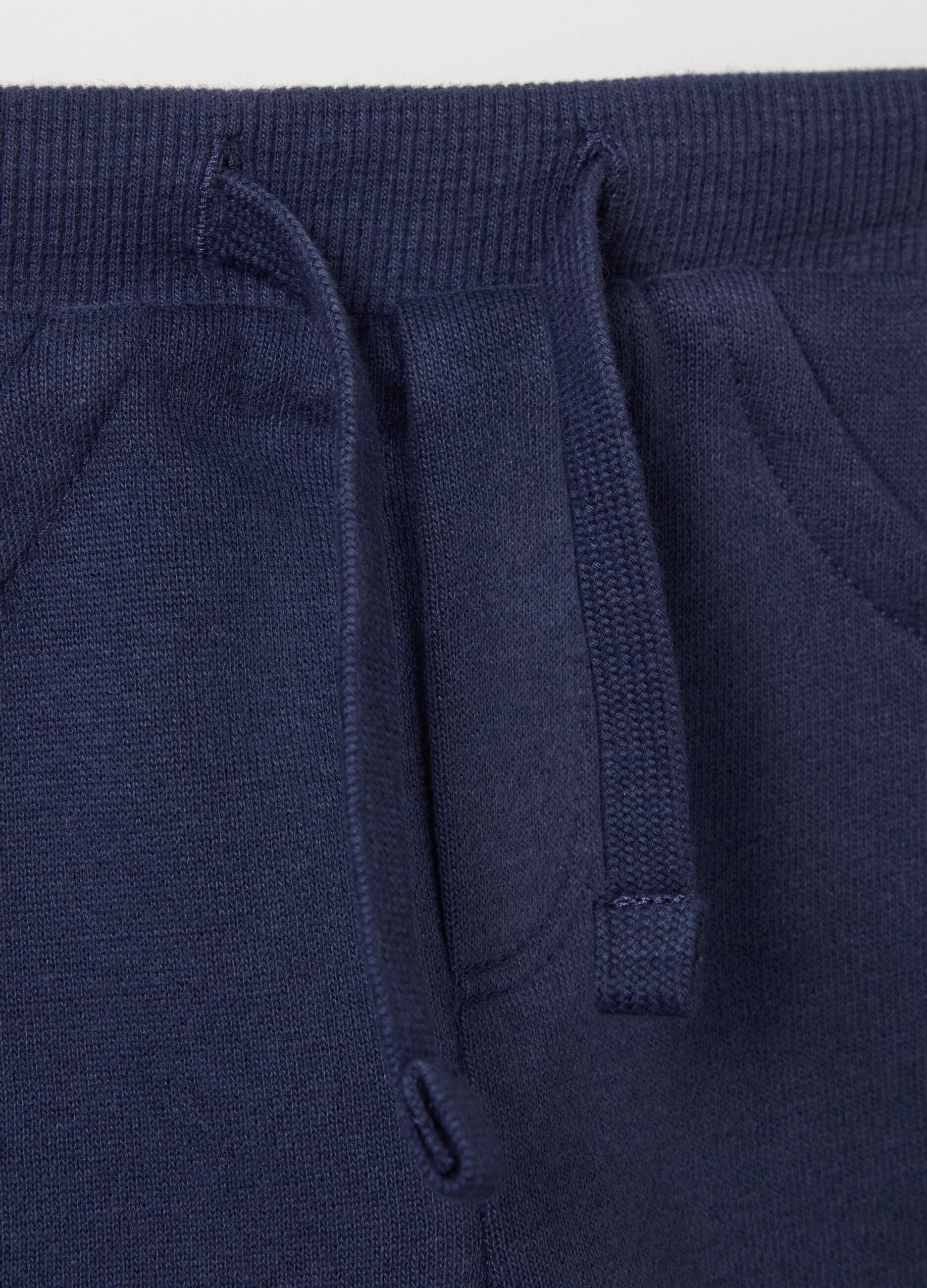 Fleece joggers with drawstring