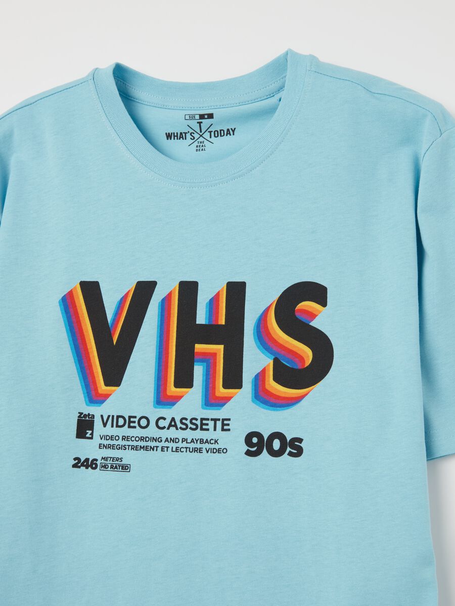 T-shirt with vintage video cassette print_1