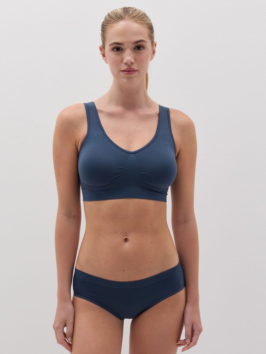 The One seamless bralette with wide shoulder straps_0