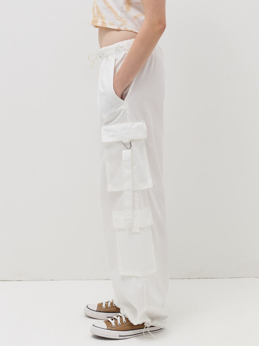 Cotton cargo parachute trousers_3