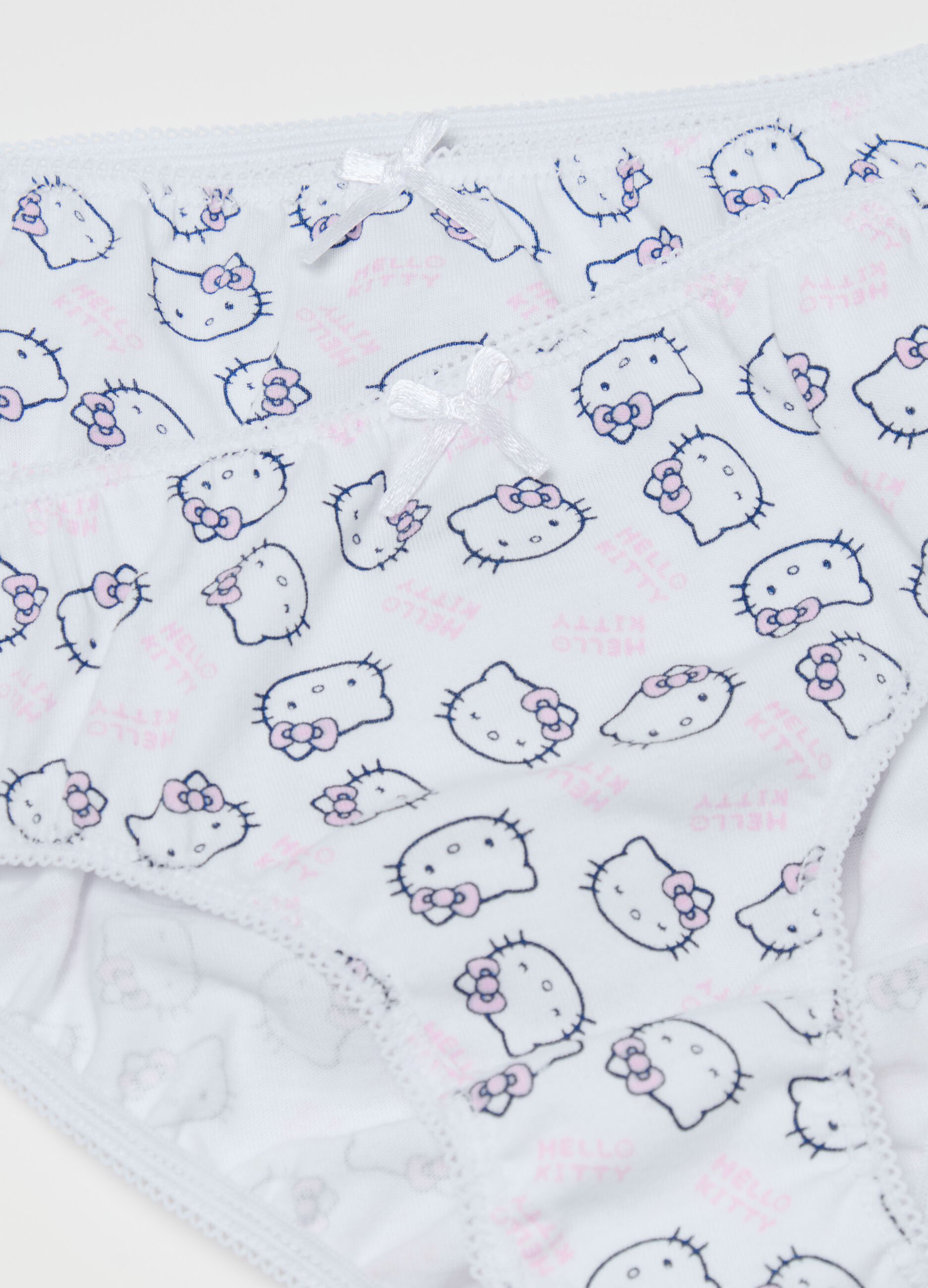 Five-pack organic cotton briefs with Hello Kitty print