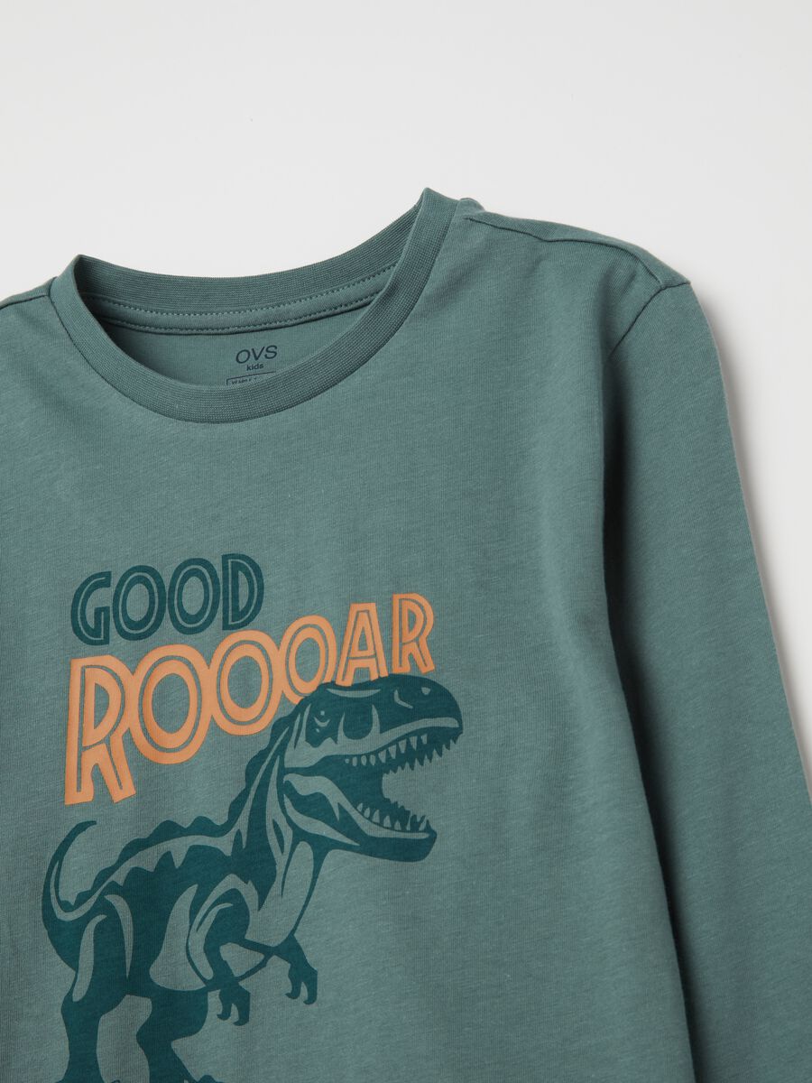 Organic cotton pyjamas with dinosaur print_2