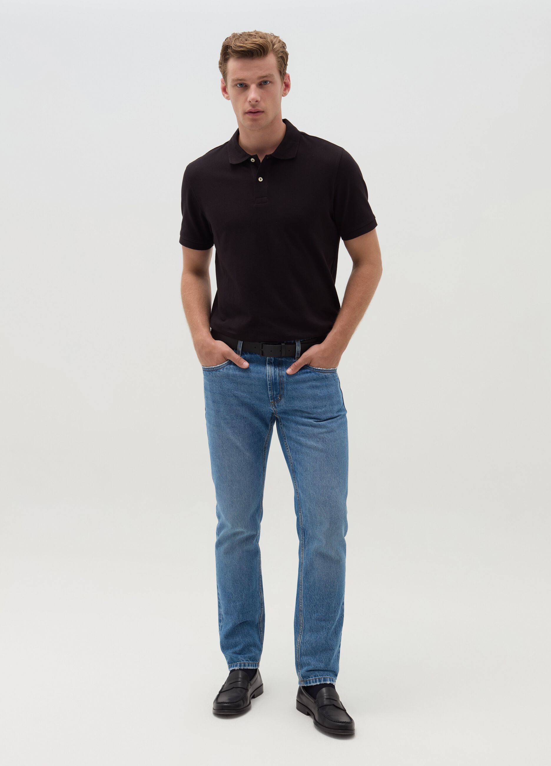 Cotton pique polo shirt