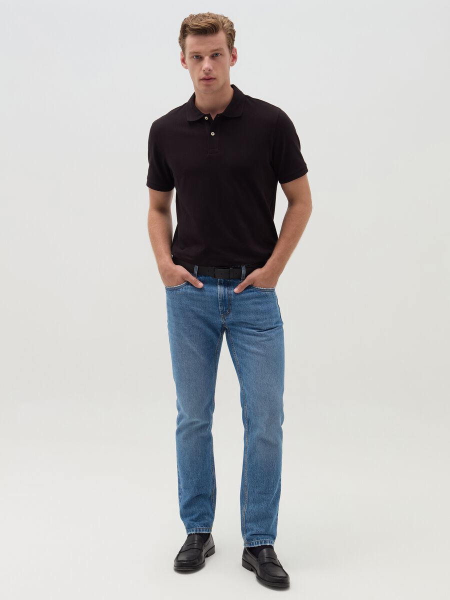 Cotton pique polo shirt_1