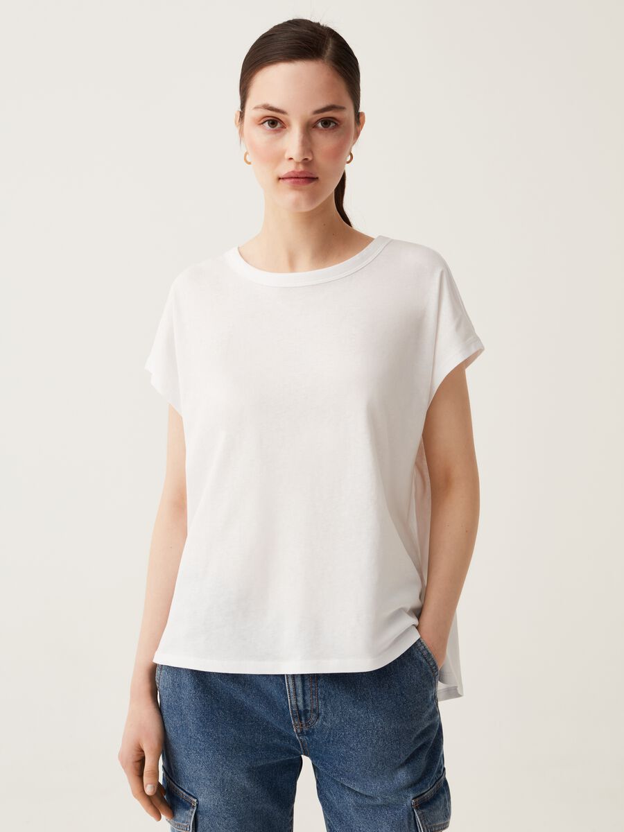 Boxy-fit T-shirt in cotton_0