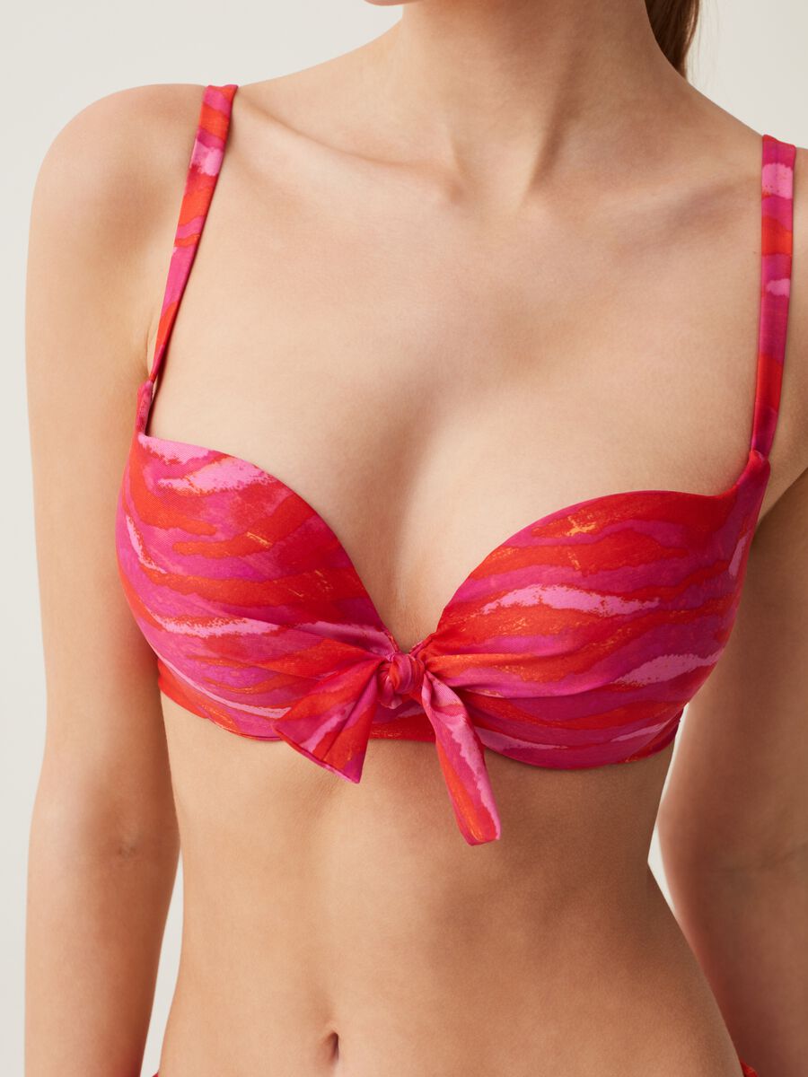 Bikini top with knot and zebra print_3