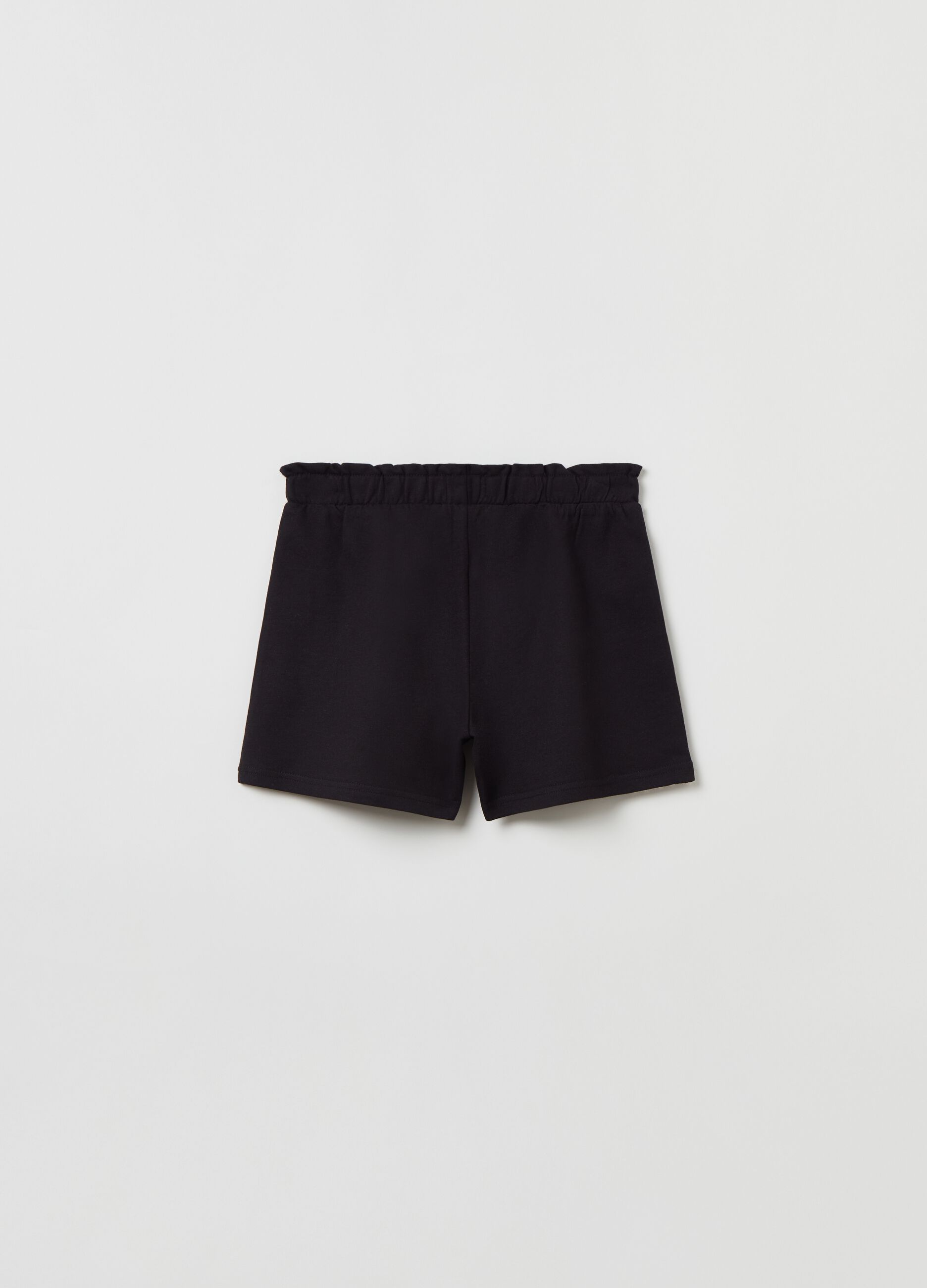 French terry shorts with contrasting bands