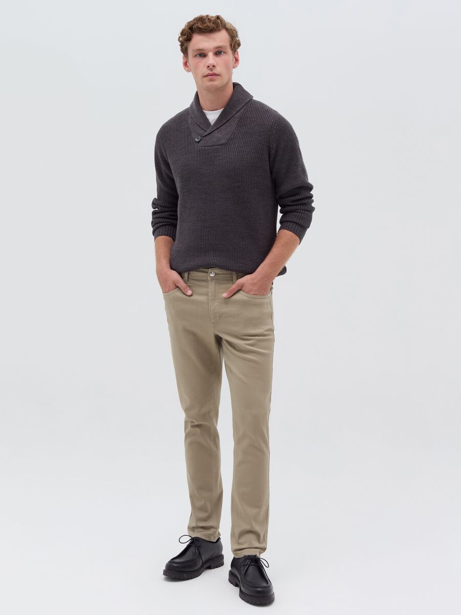 Pullover with shawl neck_0