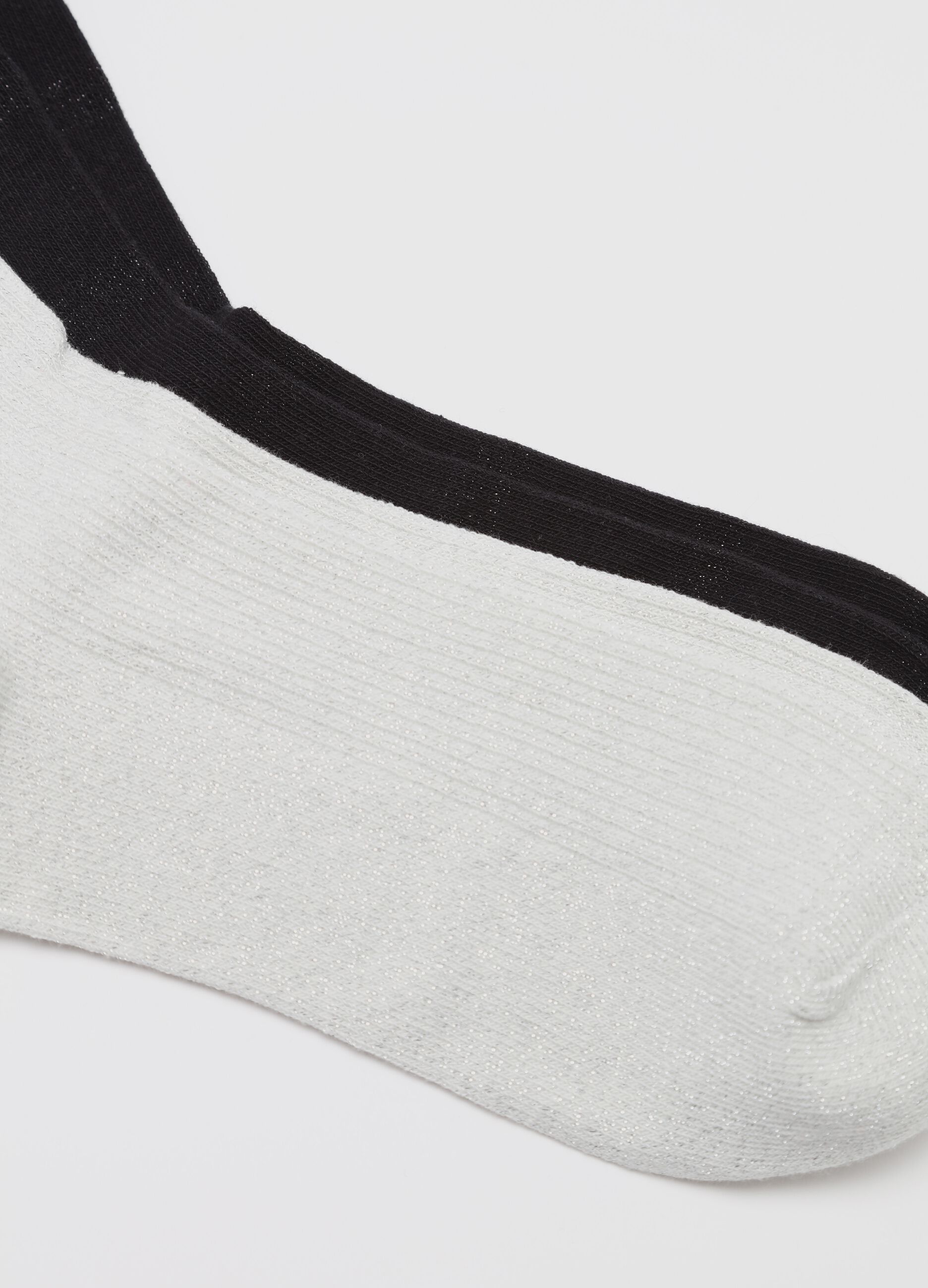 Two-pair pack short socks in stretch organic cotton