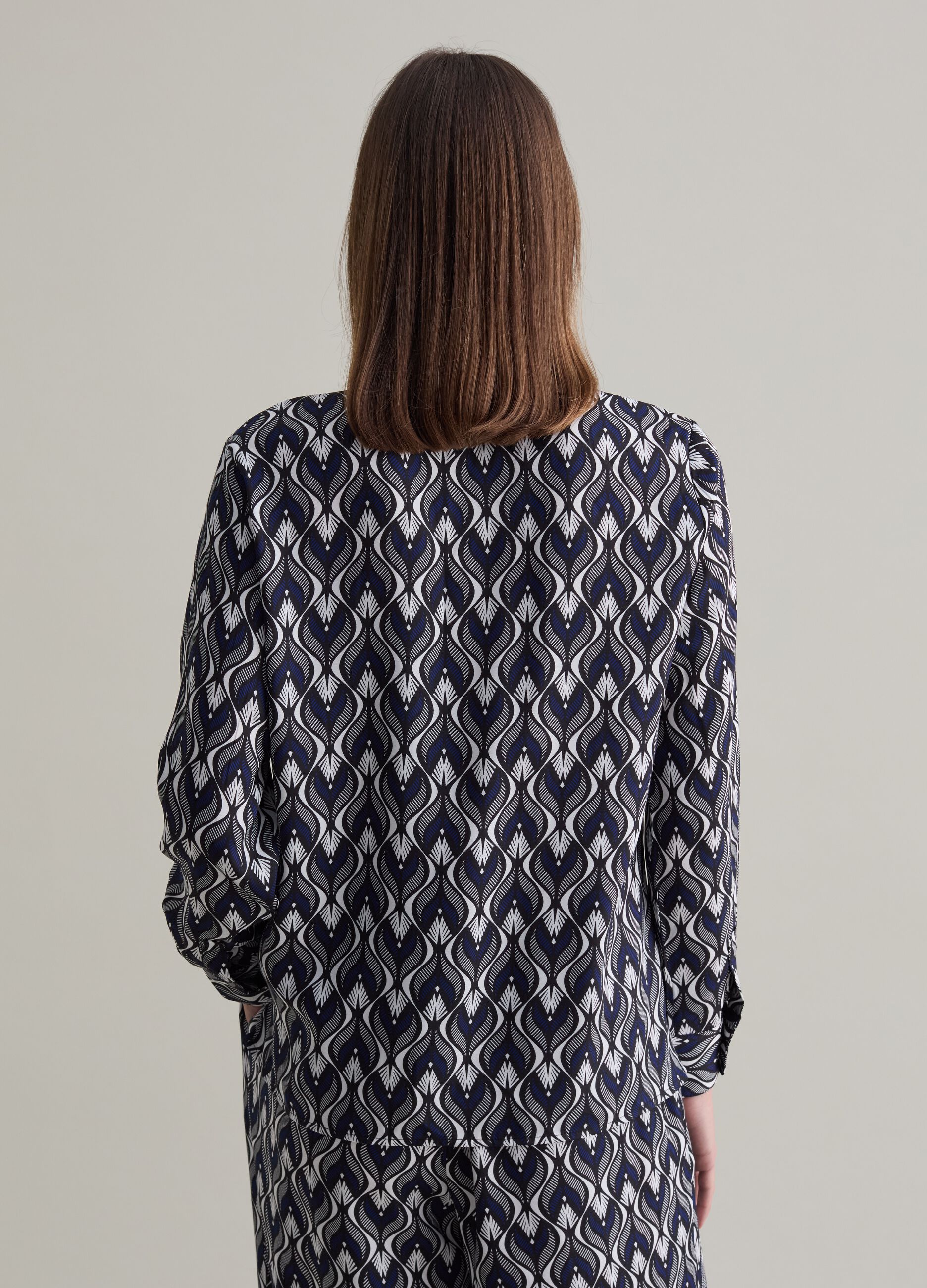 Shirt with liberty pattern print