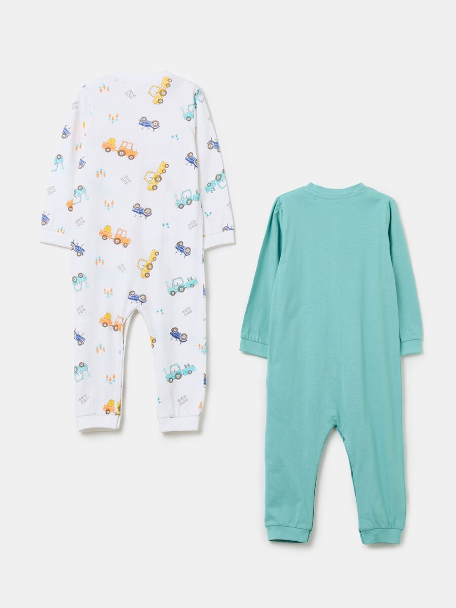 Two-pack onesies in organic cotton with print_1