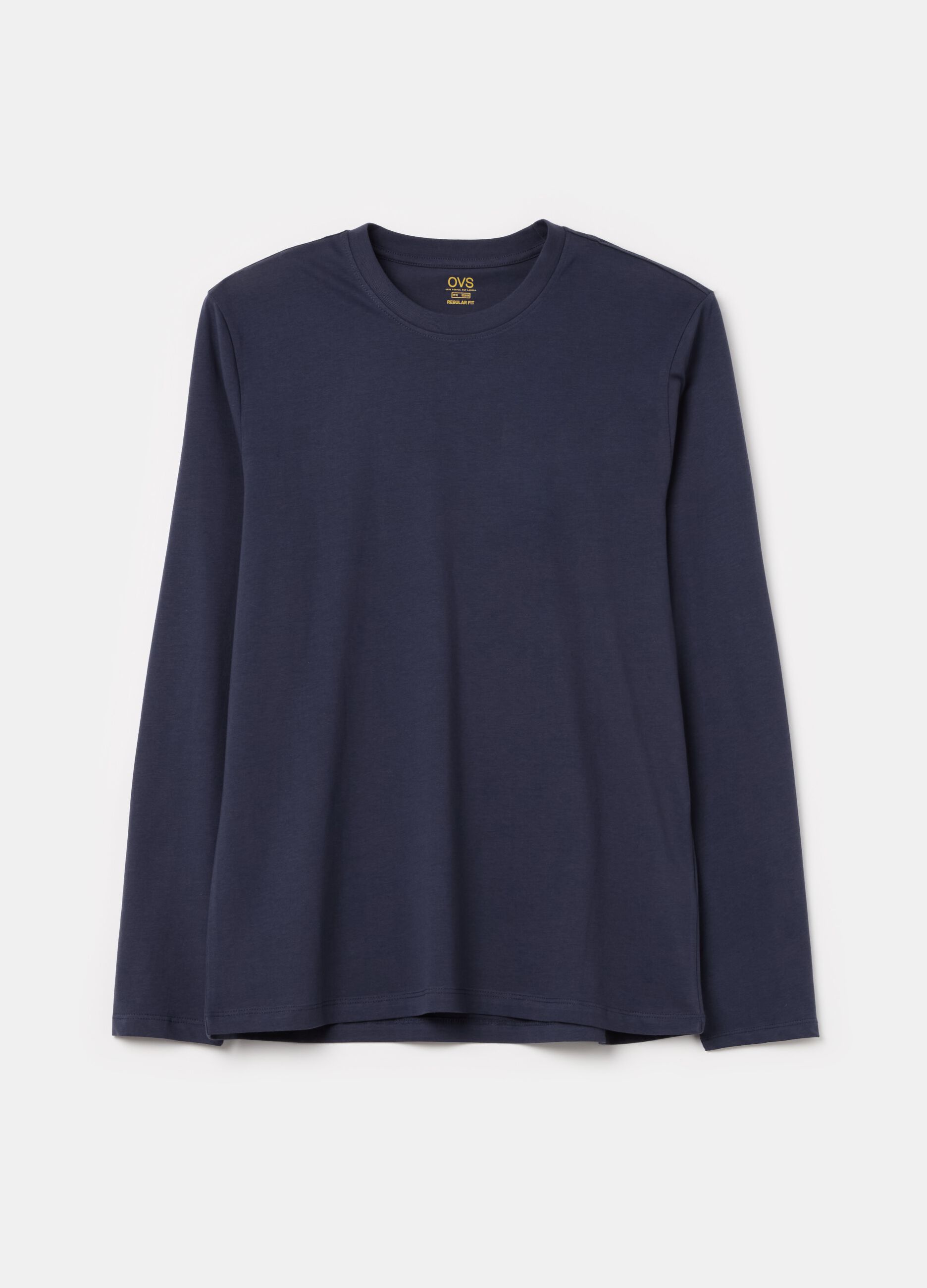 Long-sleeved T-shirt with round neck