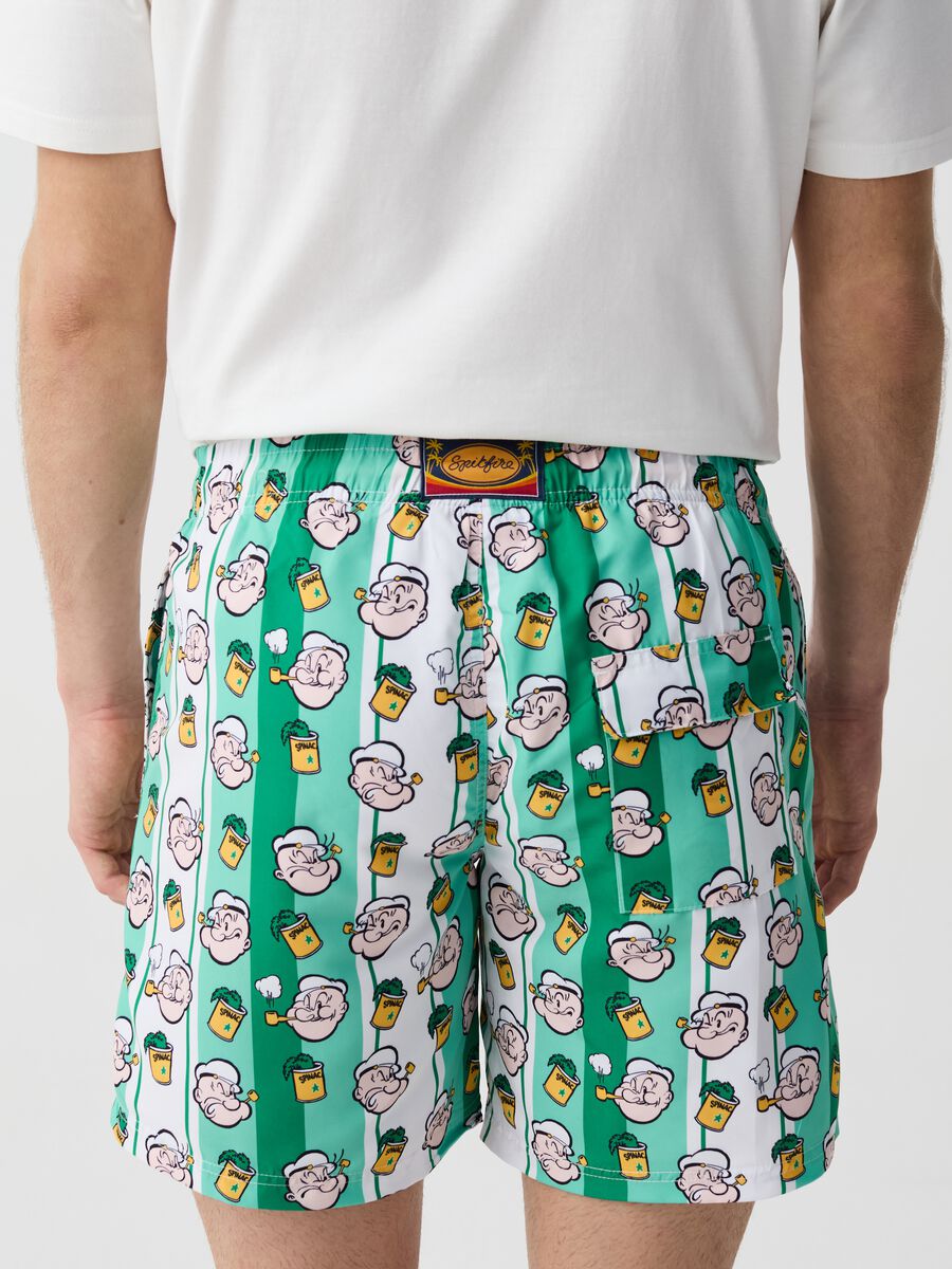 Swimming trunks with Popeye print_1