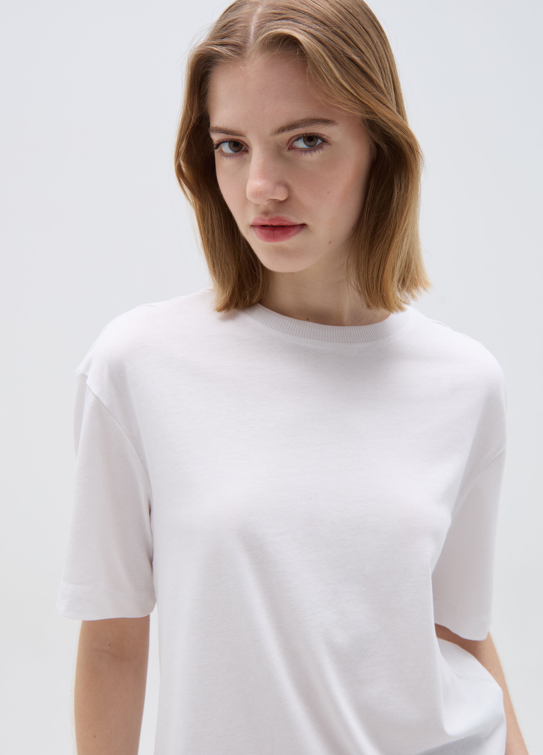 Boxy-fit T-shirt in organic cotton