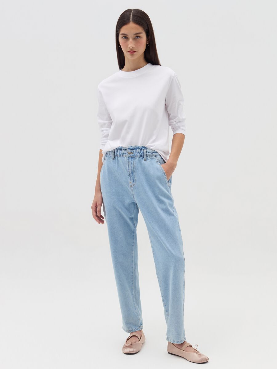 Paper bag jeans with pockets_0