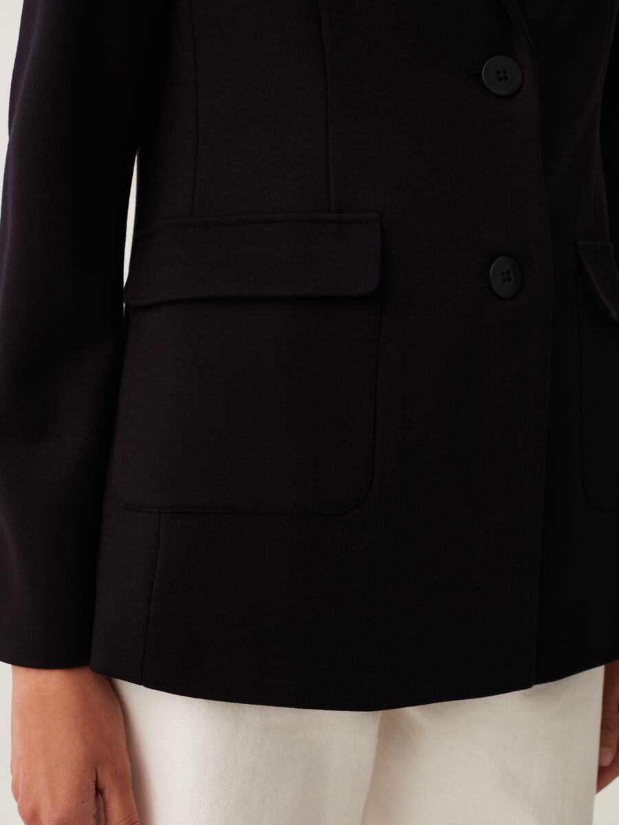 Single-breasted blazer with pockets_3