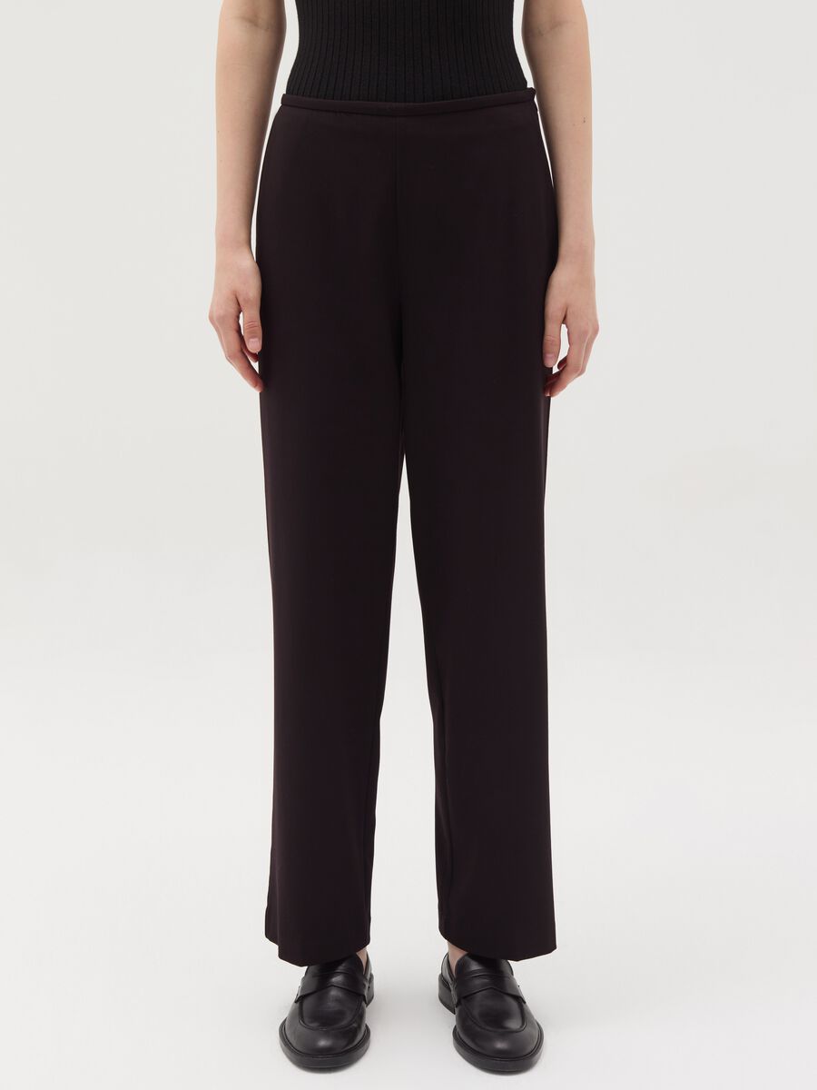 Straight-fit stretch trousers_1