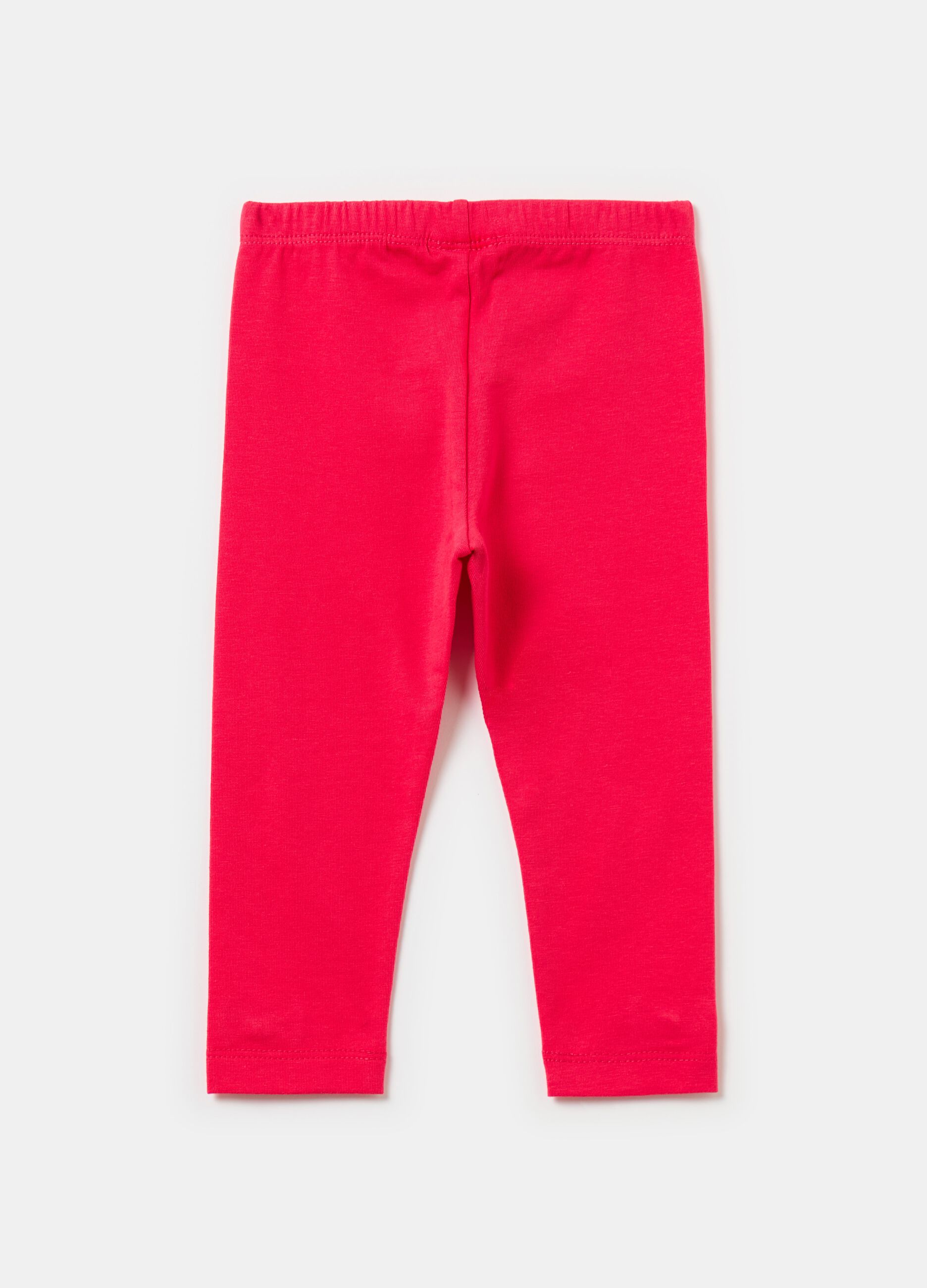 Stretch cotton leggings with bows