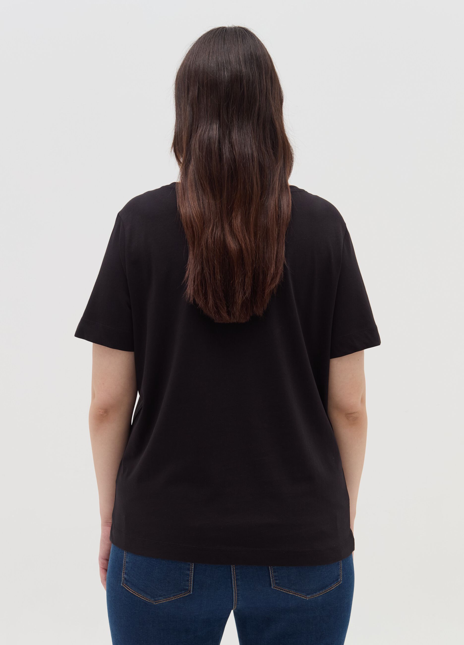 T-shirt con ricamo lurex Curvy