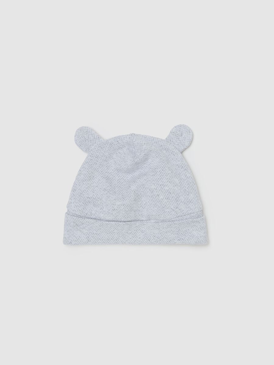 Herringbone hat with ears_0