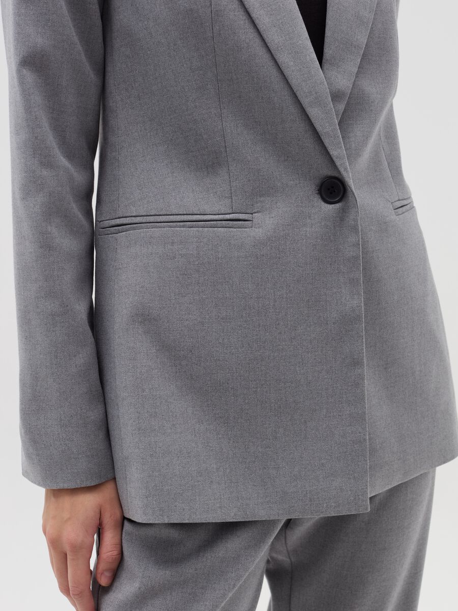 Single-breasted blazer with button_3