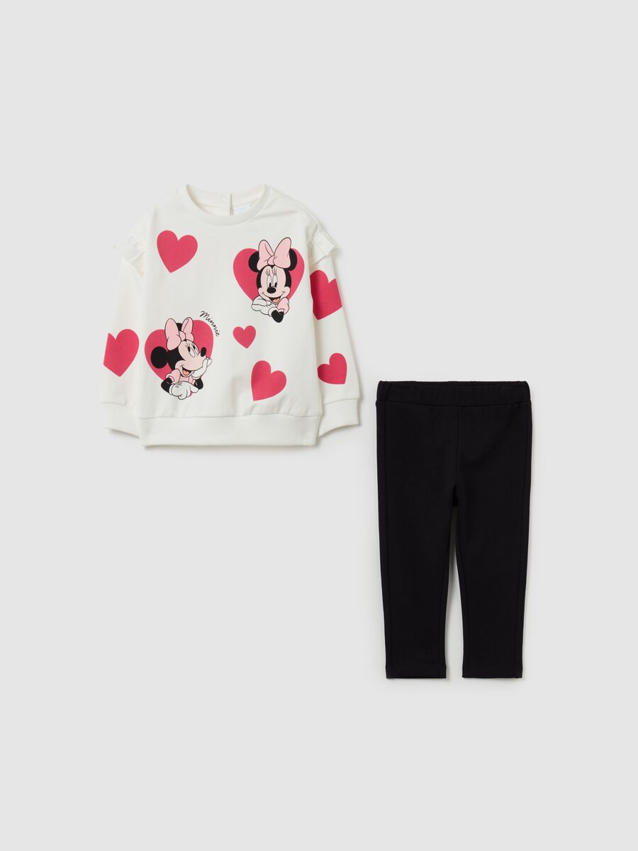 Jogging set with frills and Minnie Mouse print_0