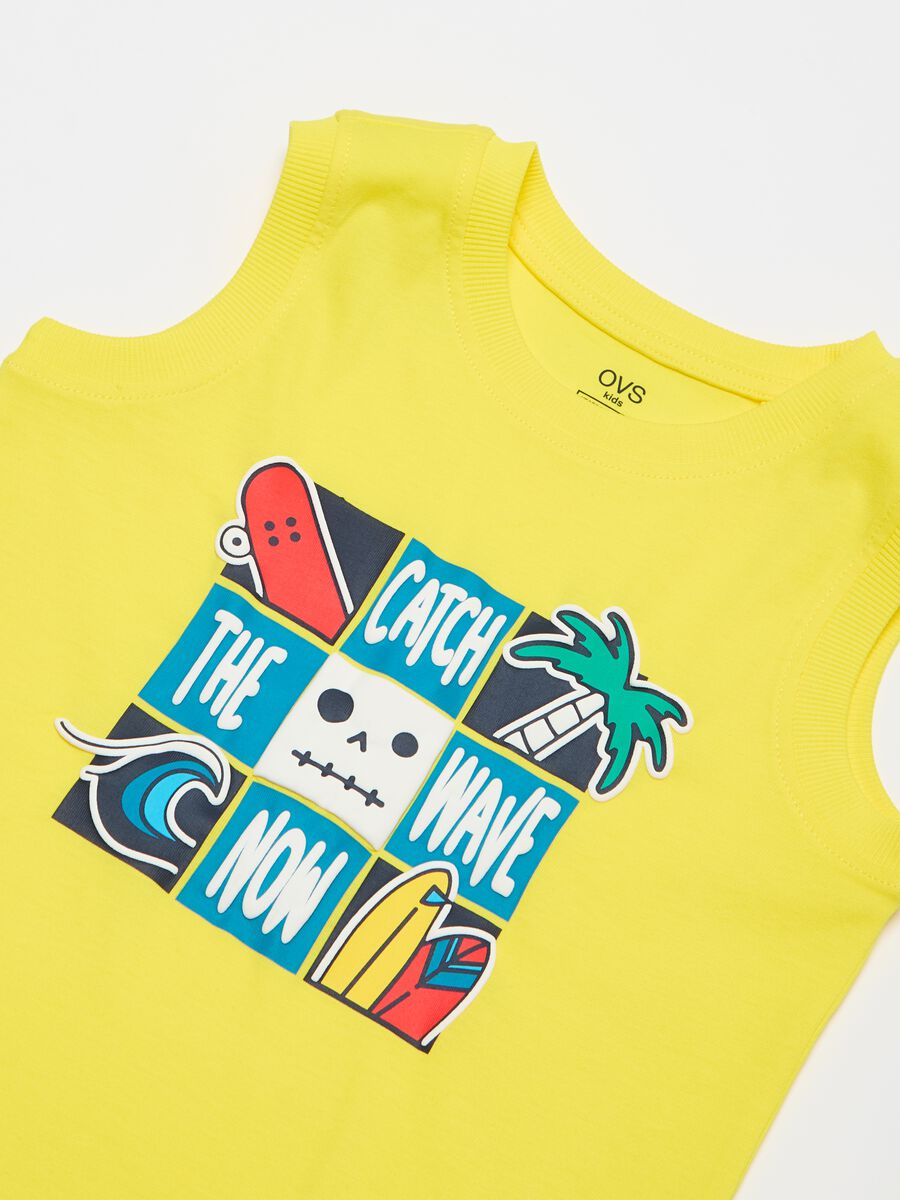 Tank top with tropical surf print_2