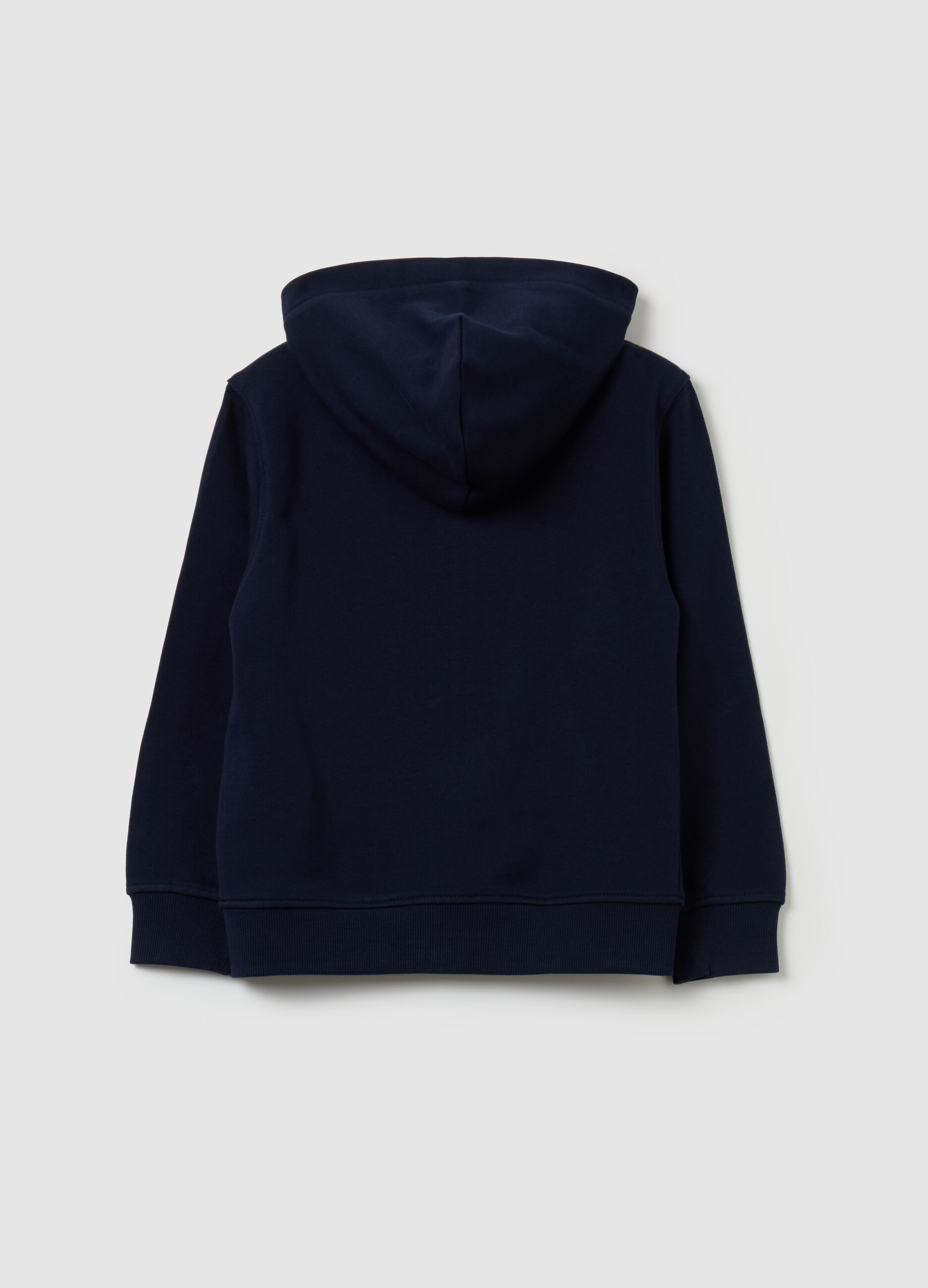 Essential organic cotton full-zip sweatshirt with hood