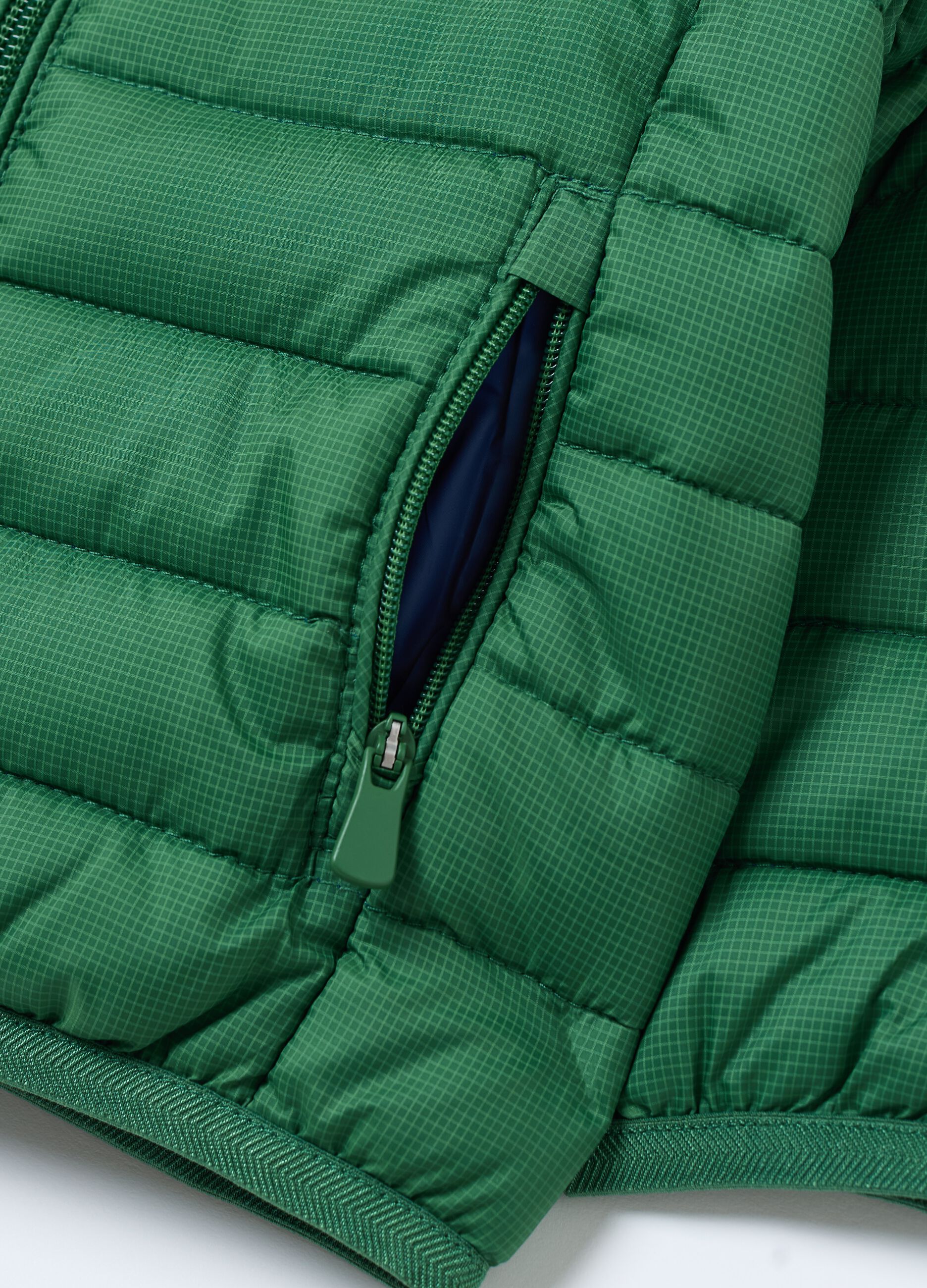 Ultralight down jacket with ripstop weave