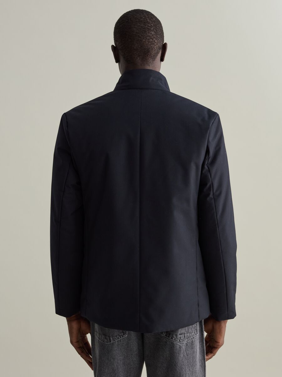 Short slim-fit jacket with high neck_3