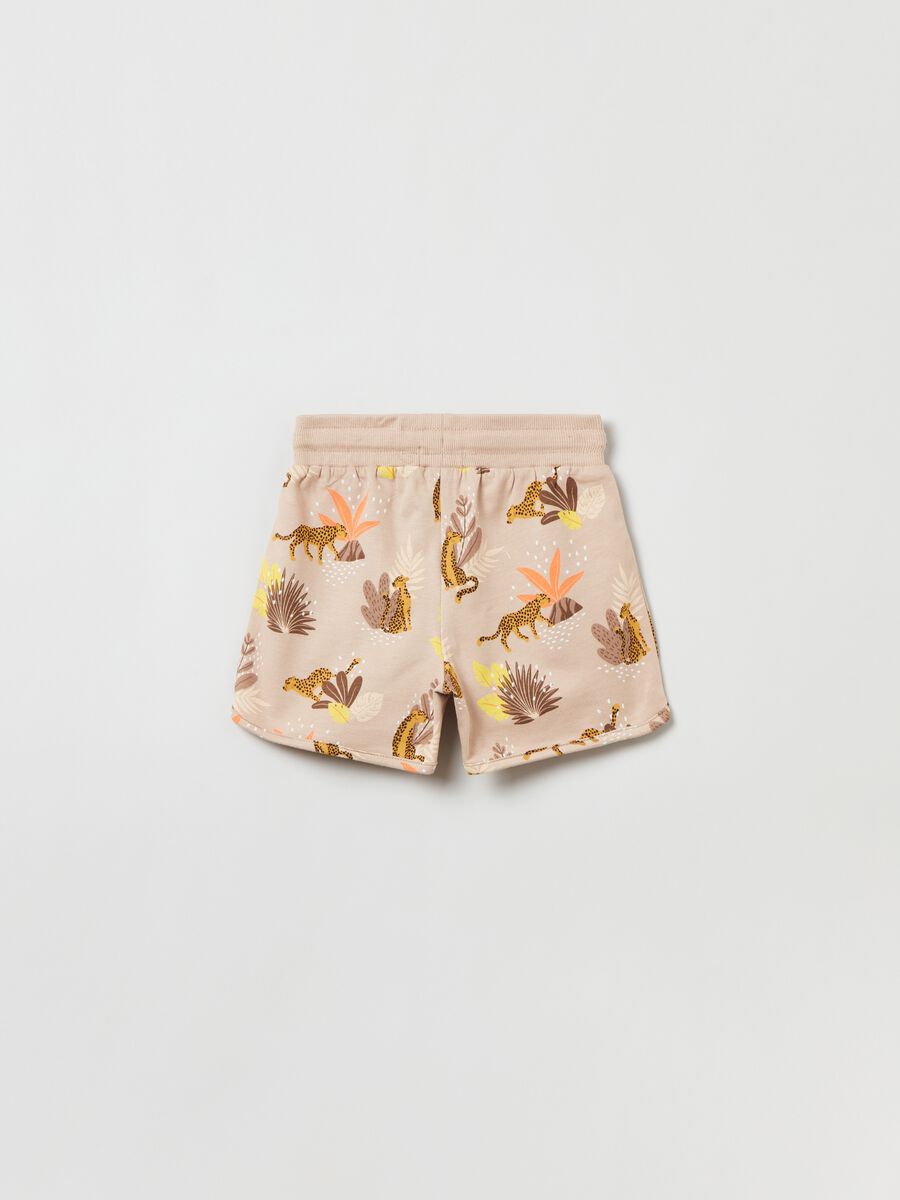 Cotton shorts with all-over print_2