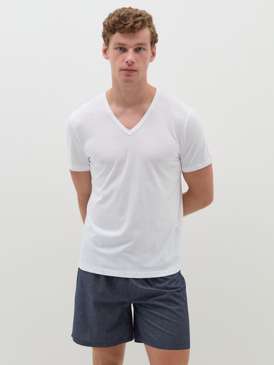 Two-pack V-neck undershirts in jersey_0