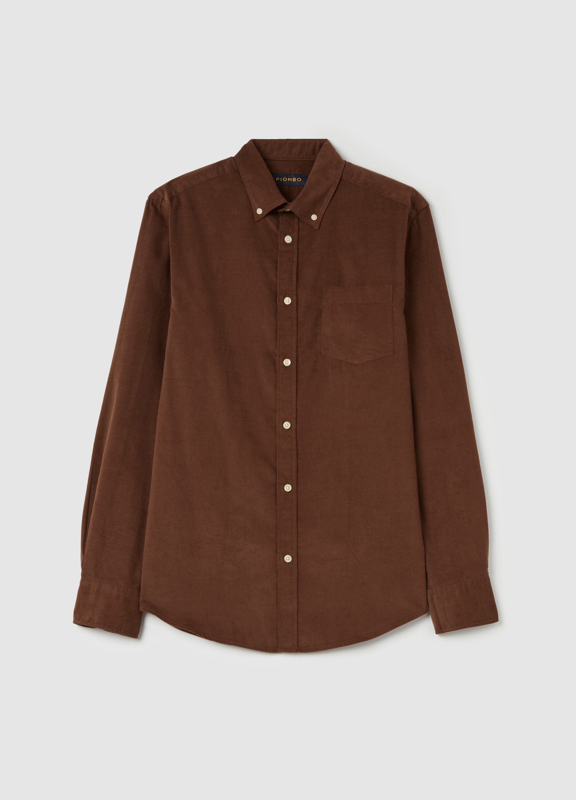 Camicia in corduroy colletto button-down