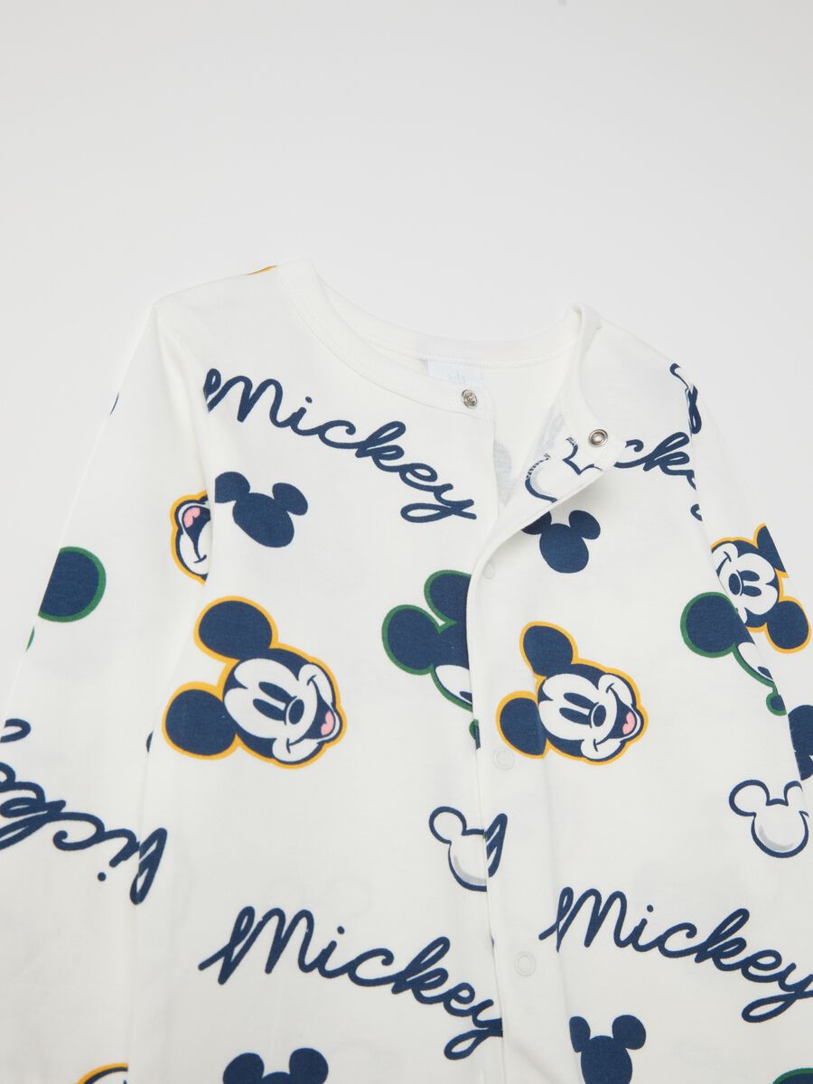 Two-pack onesies with feet and Mickey Mouse print_3