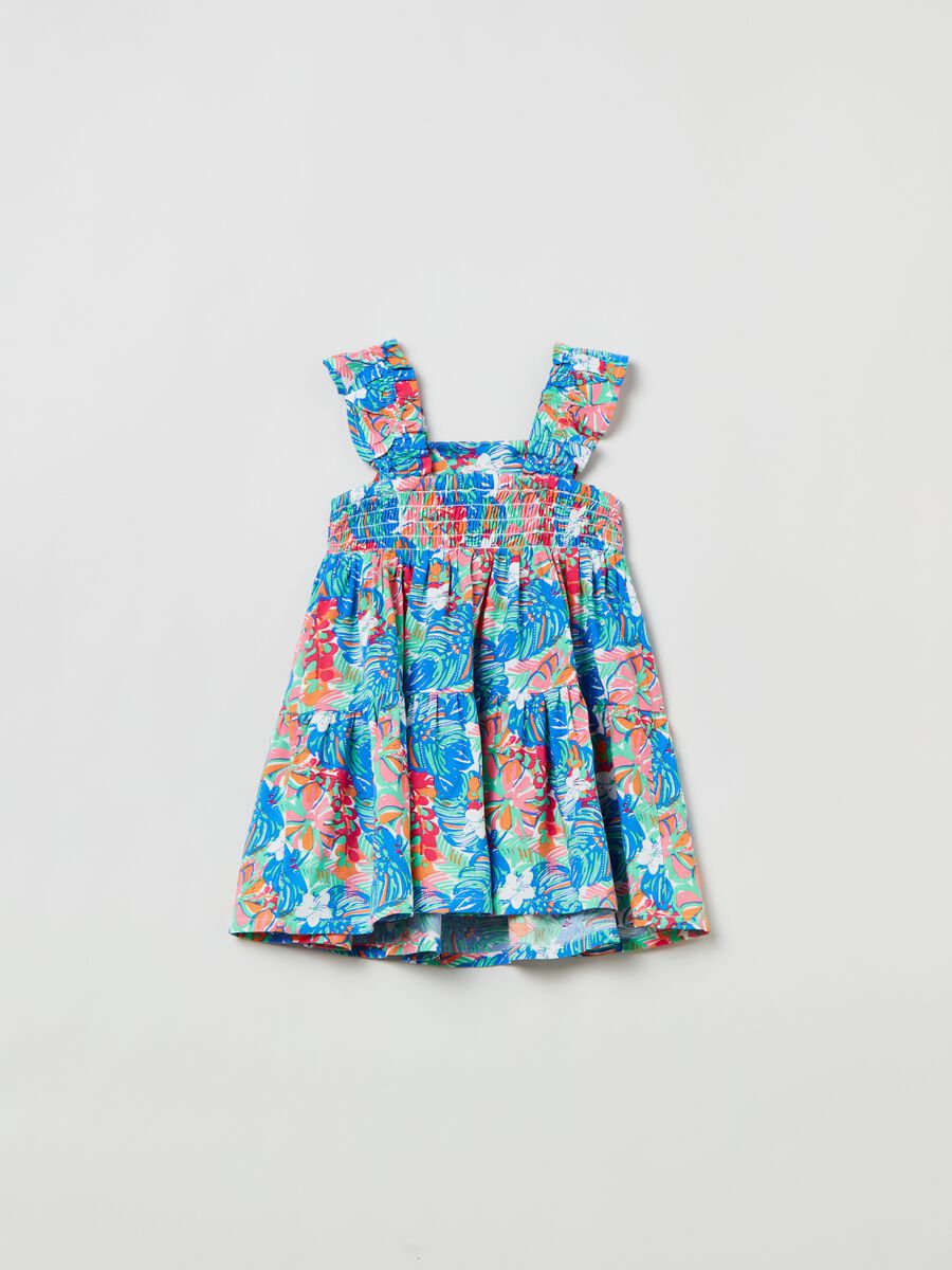 Tiered dress with floral print_1