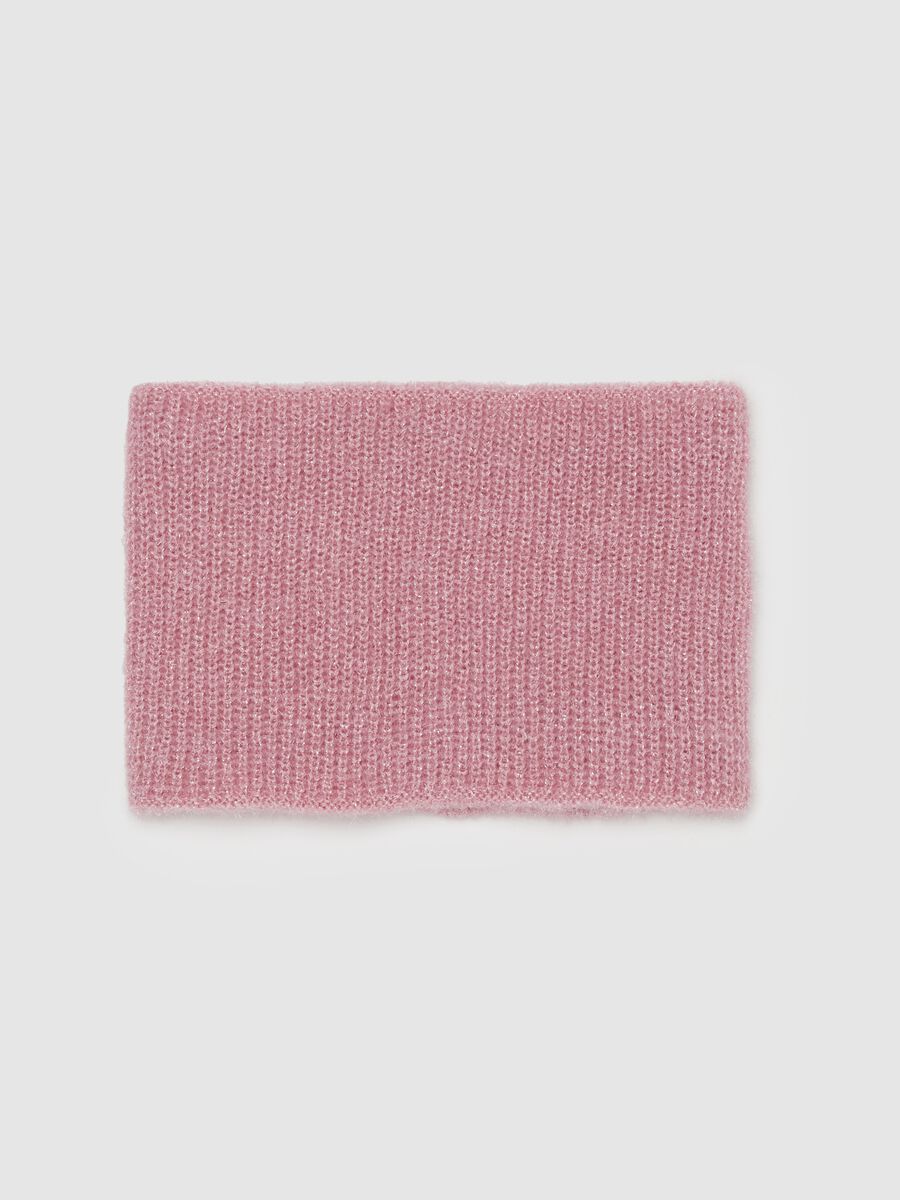 Knitted neck warmer with lurex_0