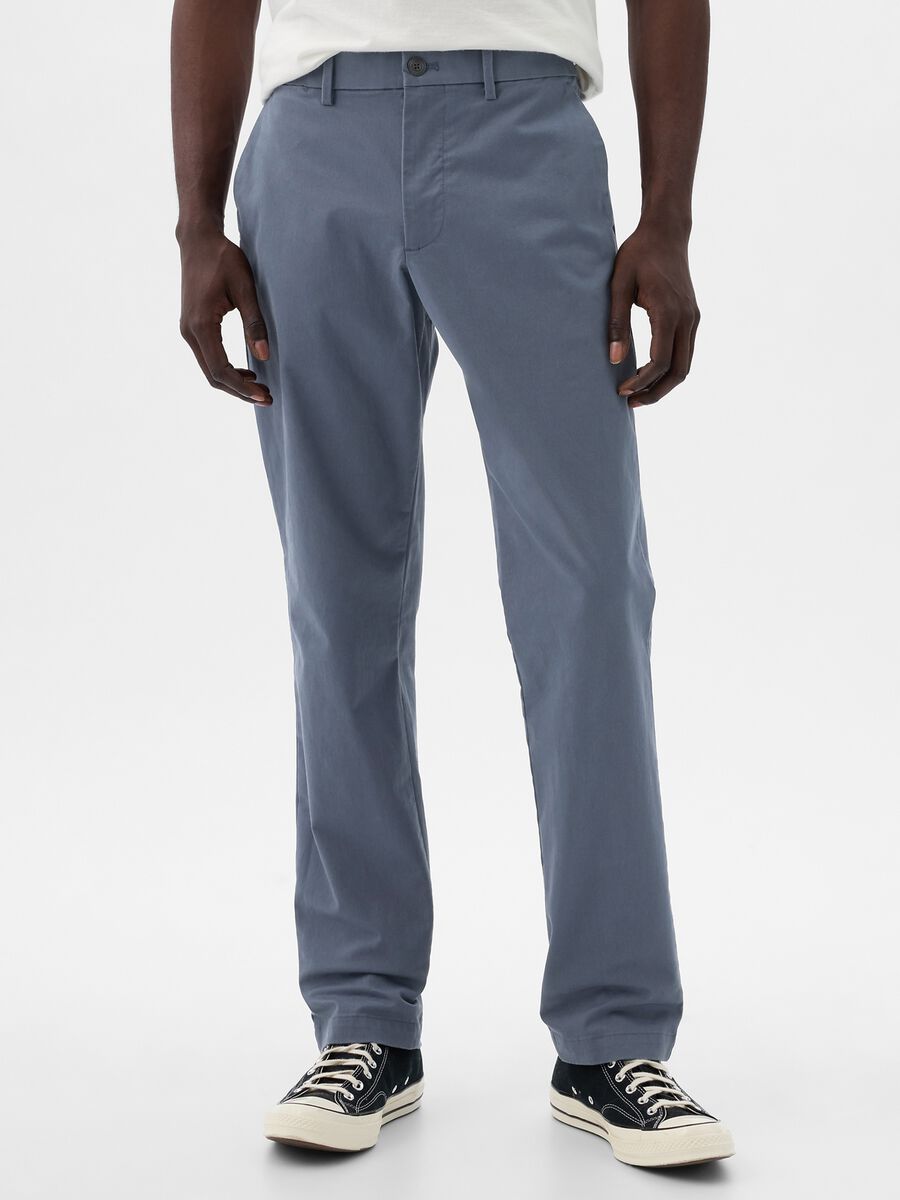 Straight-fit trousers in stretch cotton_1