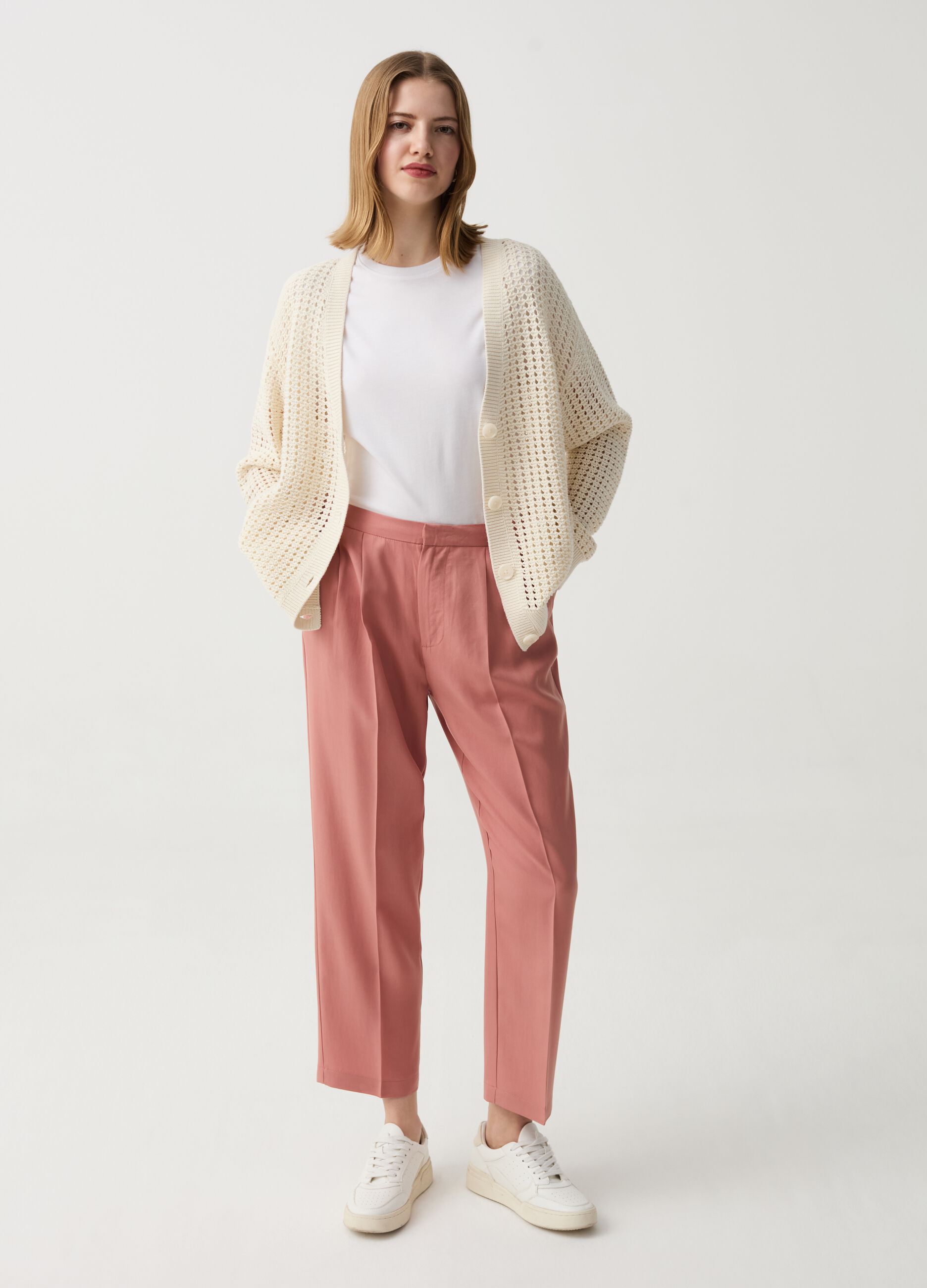 Ovs Pantaloni cropped a sigaretta con pinces