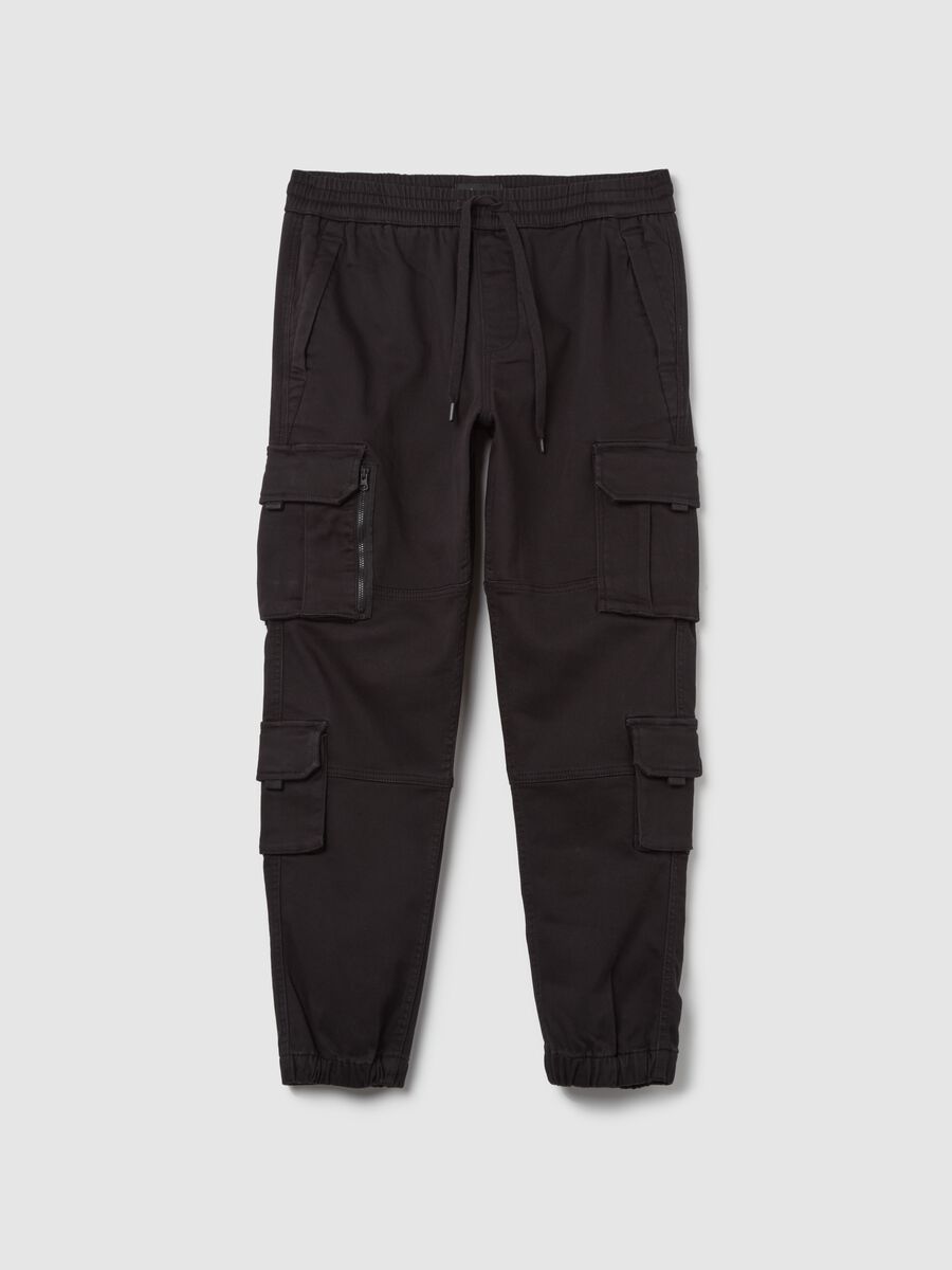 Pantalone cargo con coulisse_0